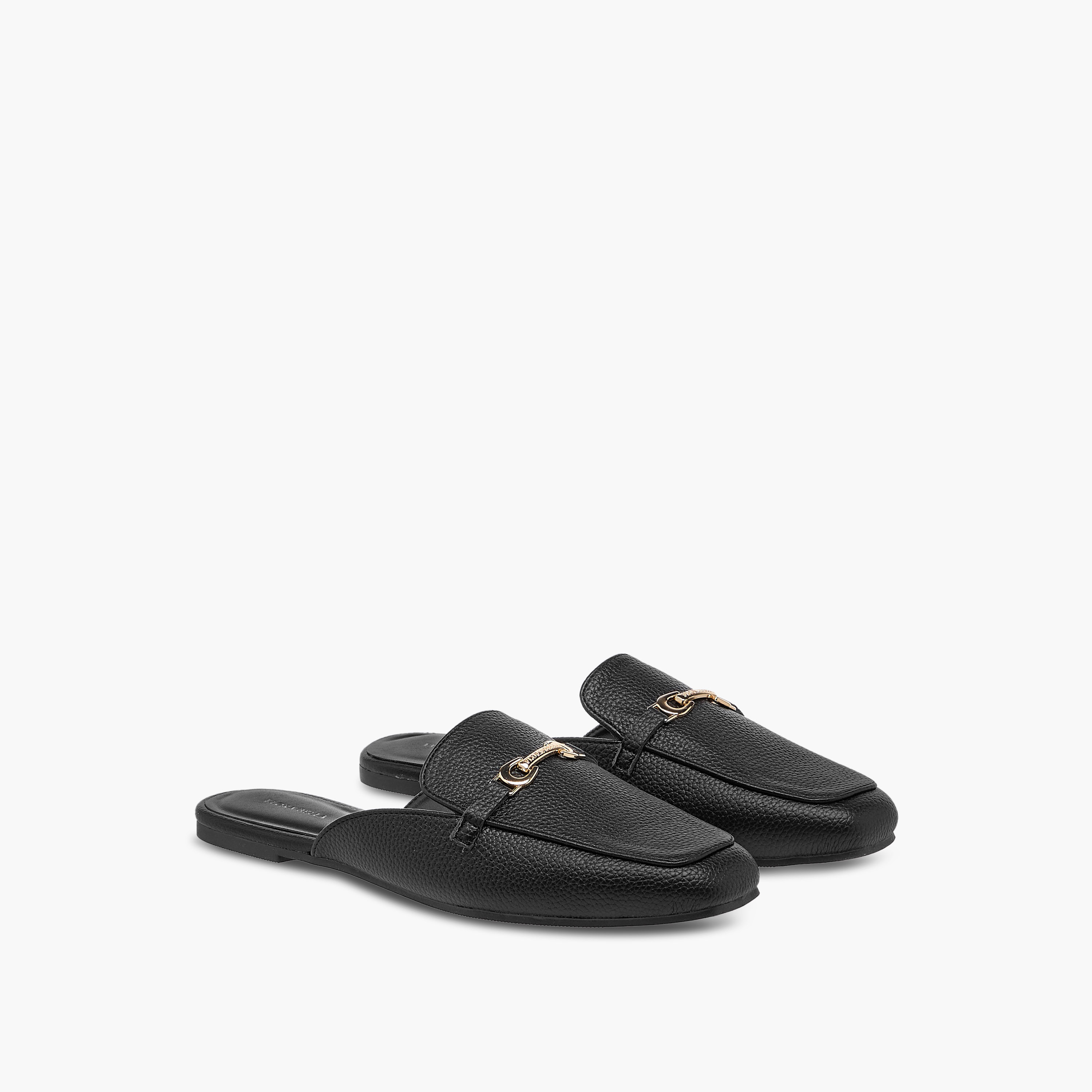 Flora Bella Textured Slip-On Mules with Metal Accent-women-shoes-flats-mules-image-1