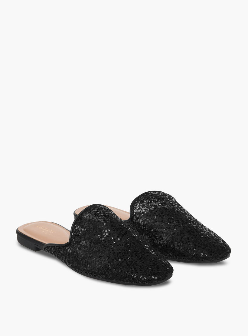 Celeste Women Sequinned Embellished Mules-women-shoes-flats-mules-image-1