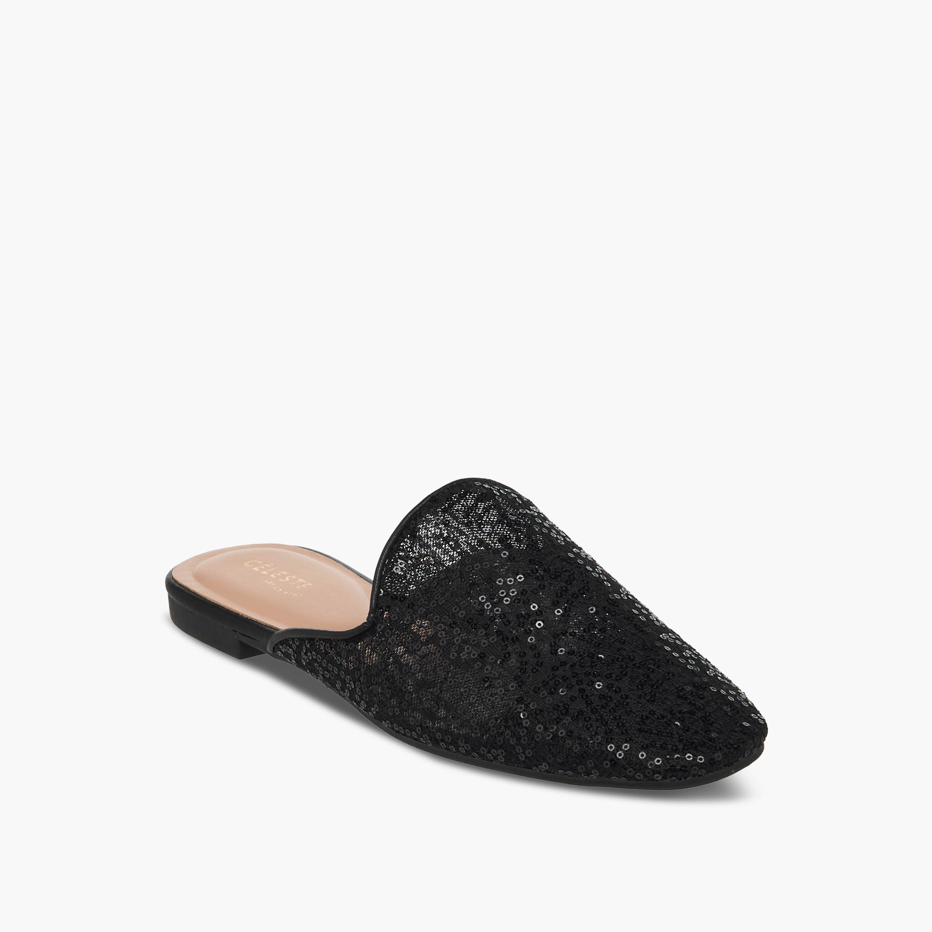 Celeste Women Sequinned Embellished Mules-women-shoes-flats-mules-image-2
