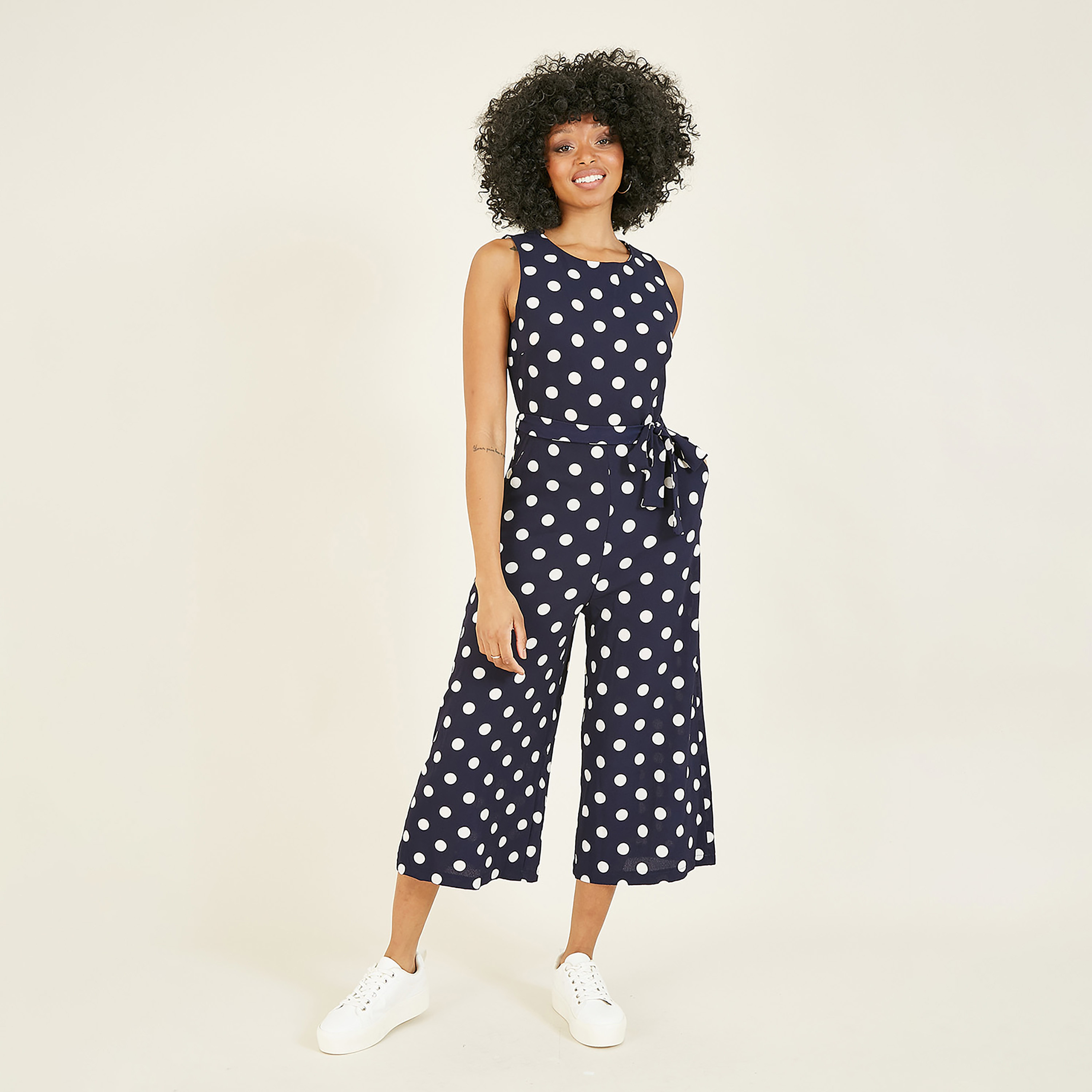جمبسوت نسائي كيولوت بنقاط البولكا من ميلا لندن-women-clothing-jumpsuits-image-1