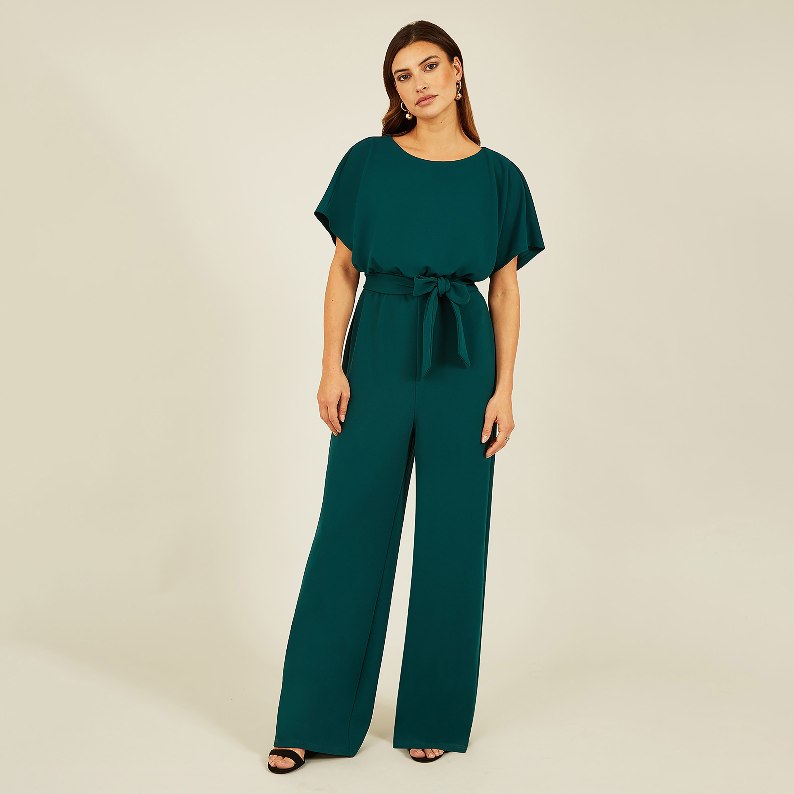 Mela London Green Batwing Stretch Women's Jumpsuit-women-clothing-jumpsuits-image-1