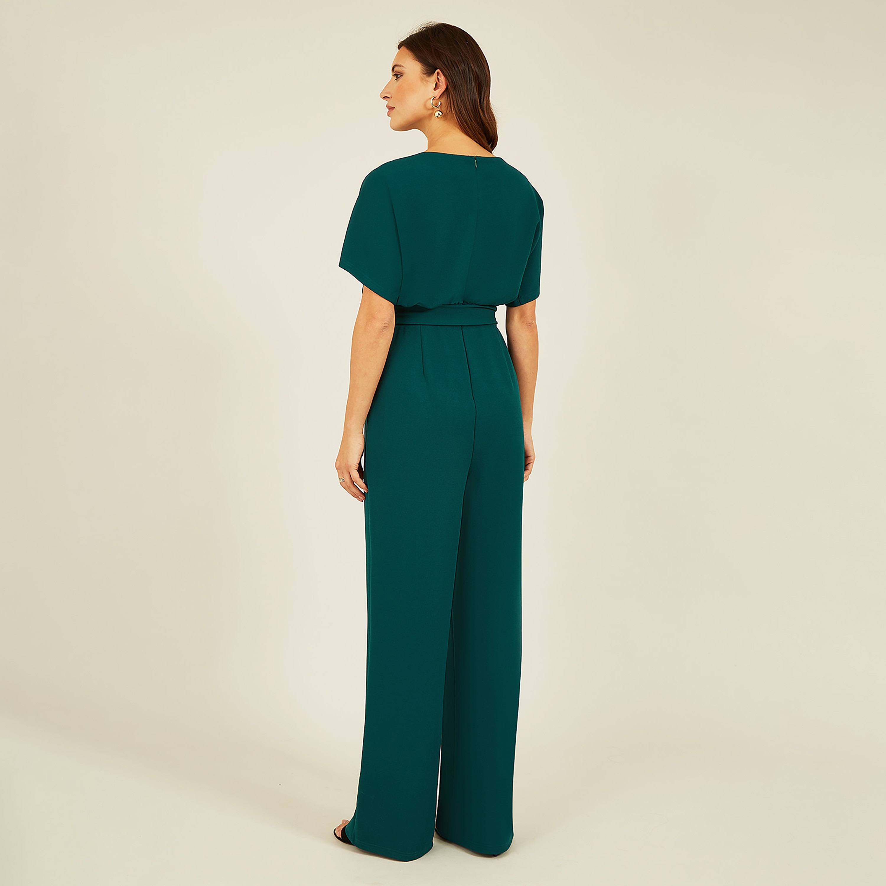 Mela London Green Batwing Stretch Women's Jumpsuit-women-clothing-jumpsuits-image-2