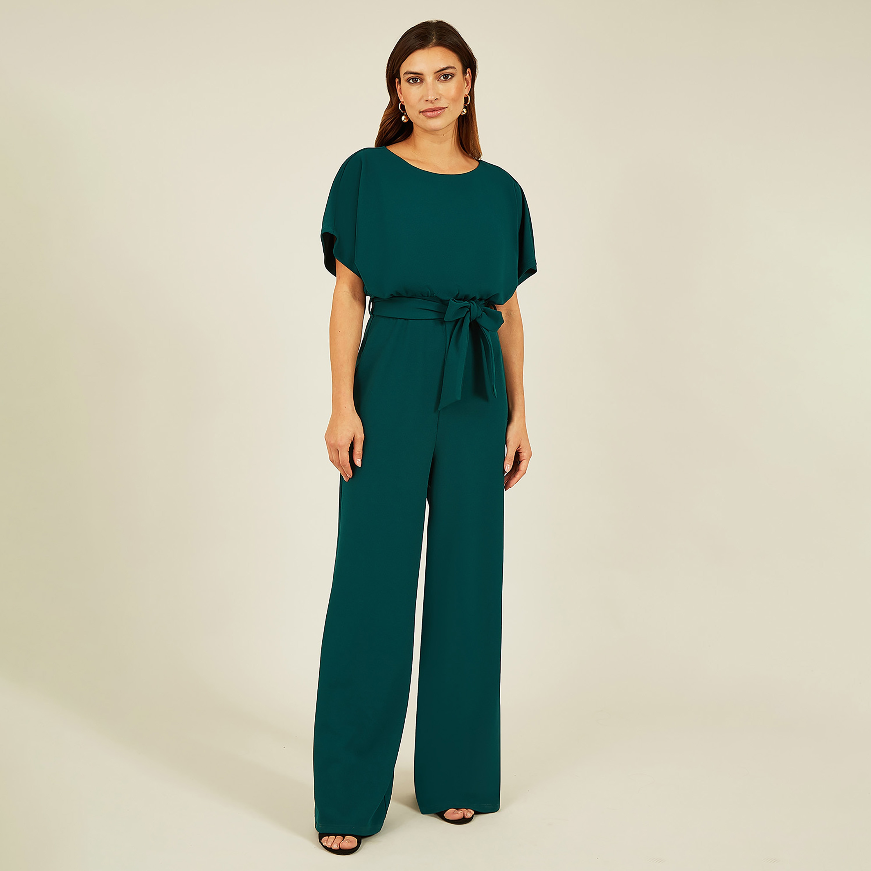 Mela London Green Batwing Stretch Women's Jumpsuit-women-clothing-jumpsuits-image-3