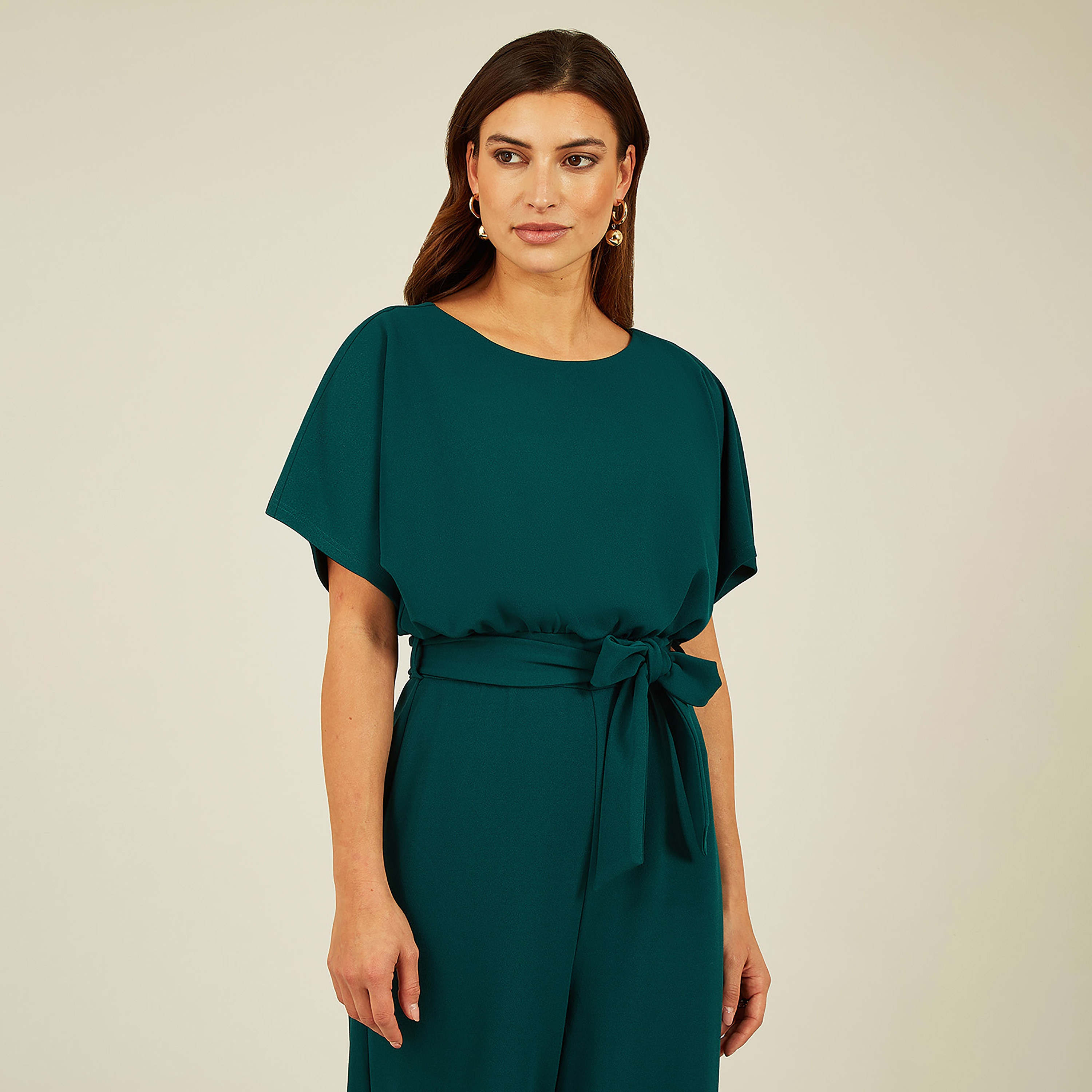Mela London Green Batwing Stretch Women's Jumpsuit-women-clothing-jumpsuits-image-4