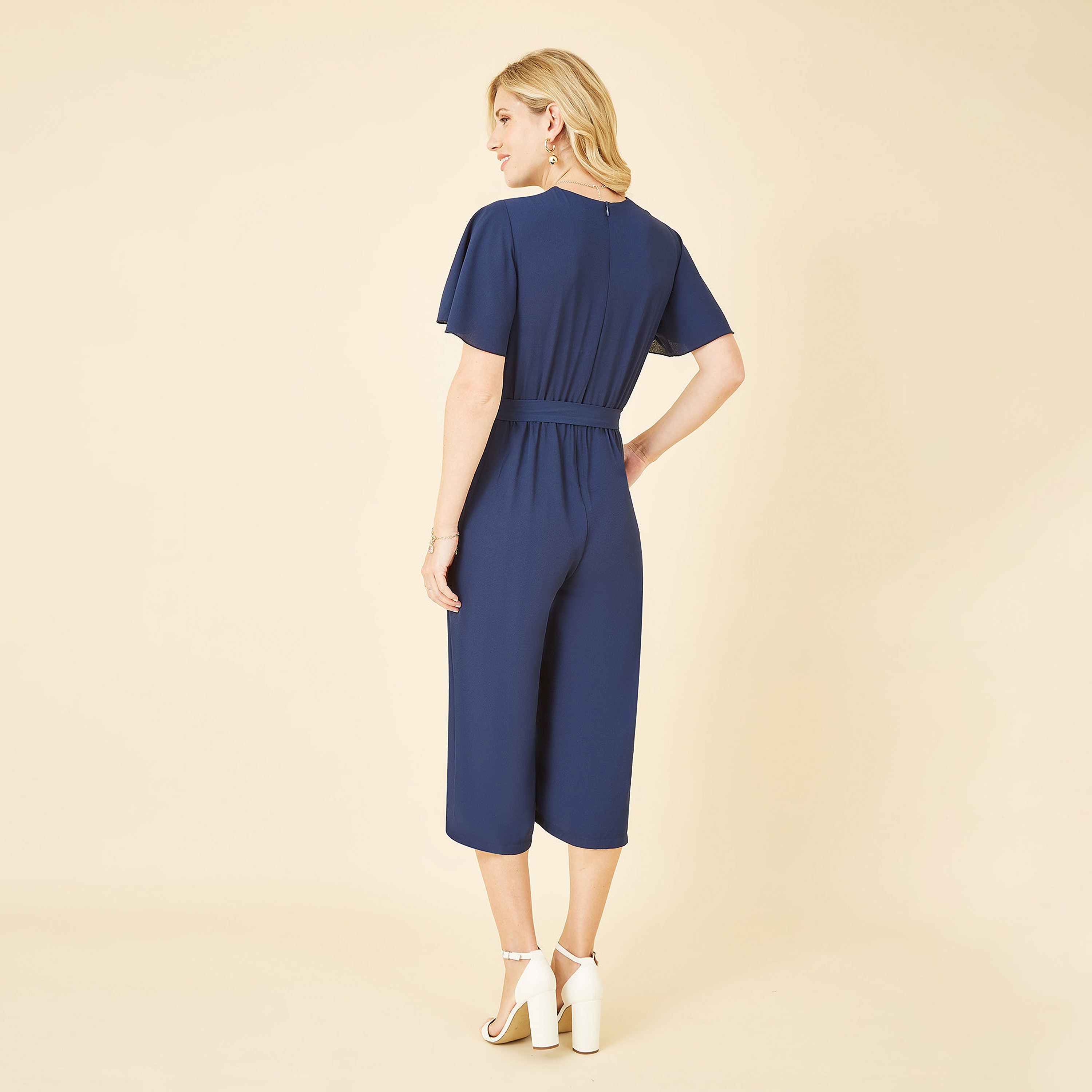 Mela London Wrap Over Women's Jumpsuit with Angel Sleeves-women-clothing-jumpsuits-image-2