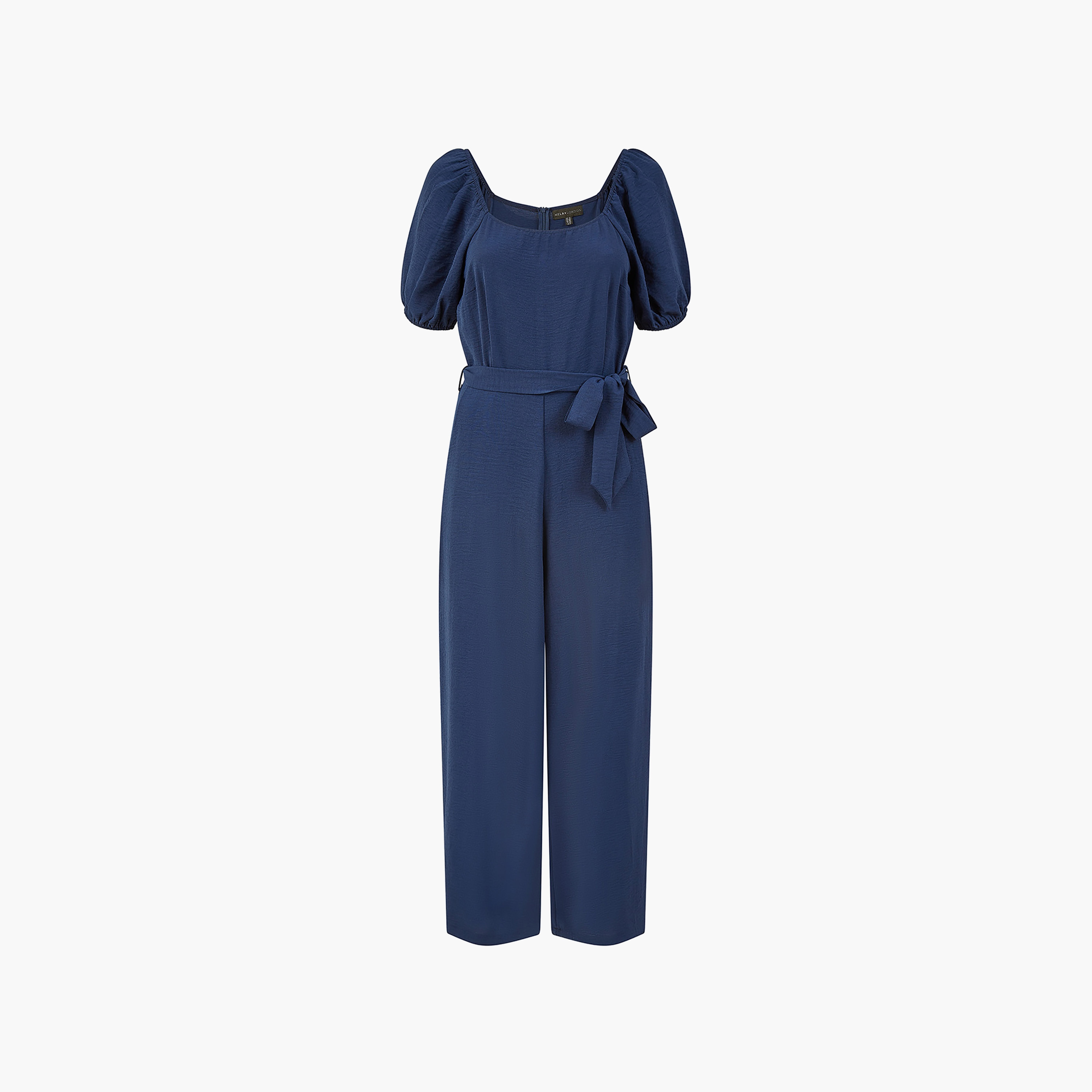 جمبسوت نسائي باللون الأزرق الداكن برقبة مربعة وأكمام منفوخة من ميلا لندن-women-clothing-jumpsuits-image-4
