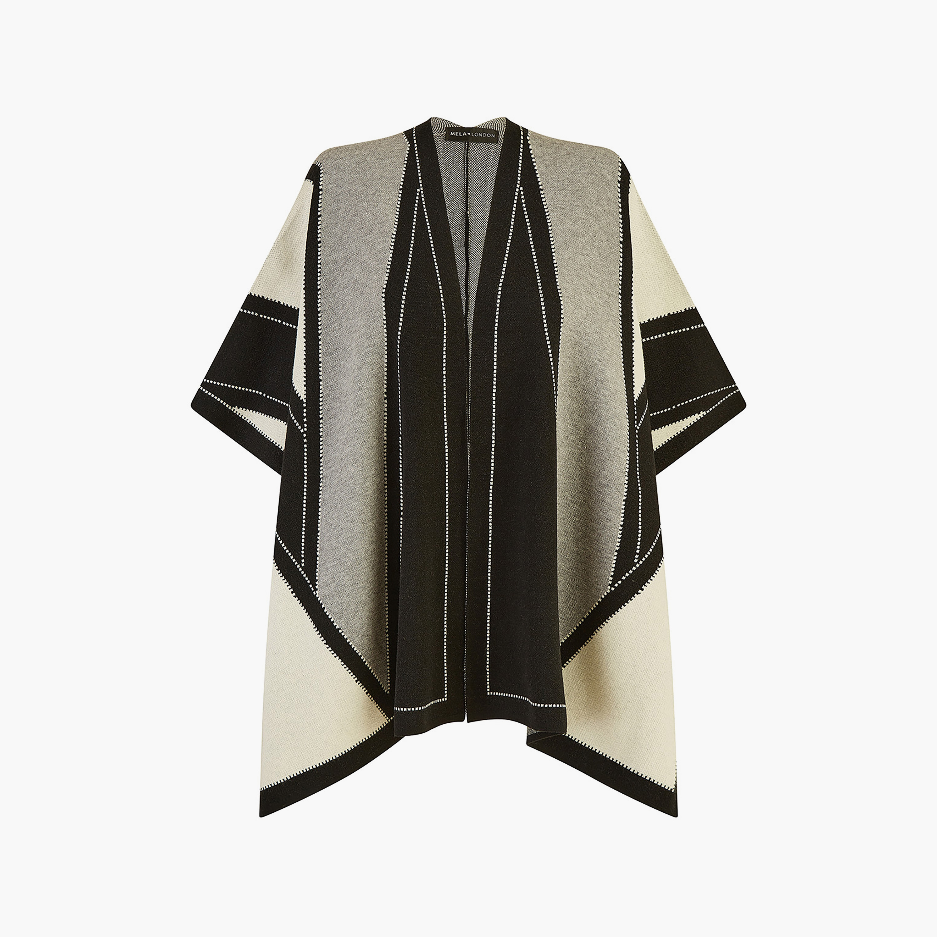 عباءة نسائية محبوكة باللون الأسود من ميلا لندن-women-clothing-shirtsandblouses-blouses-image-4