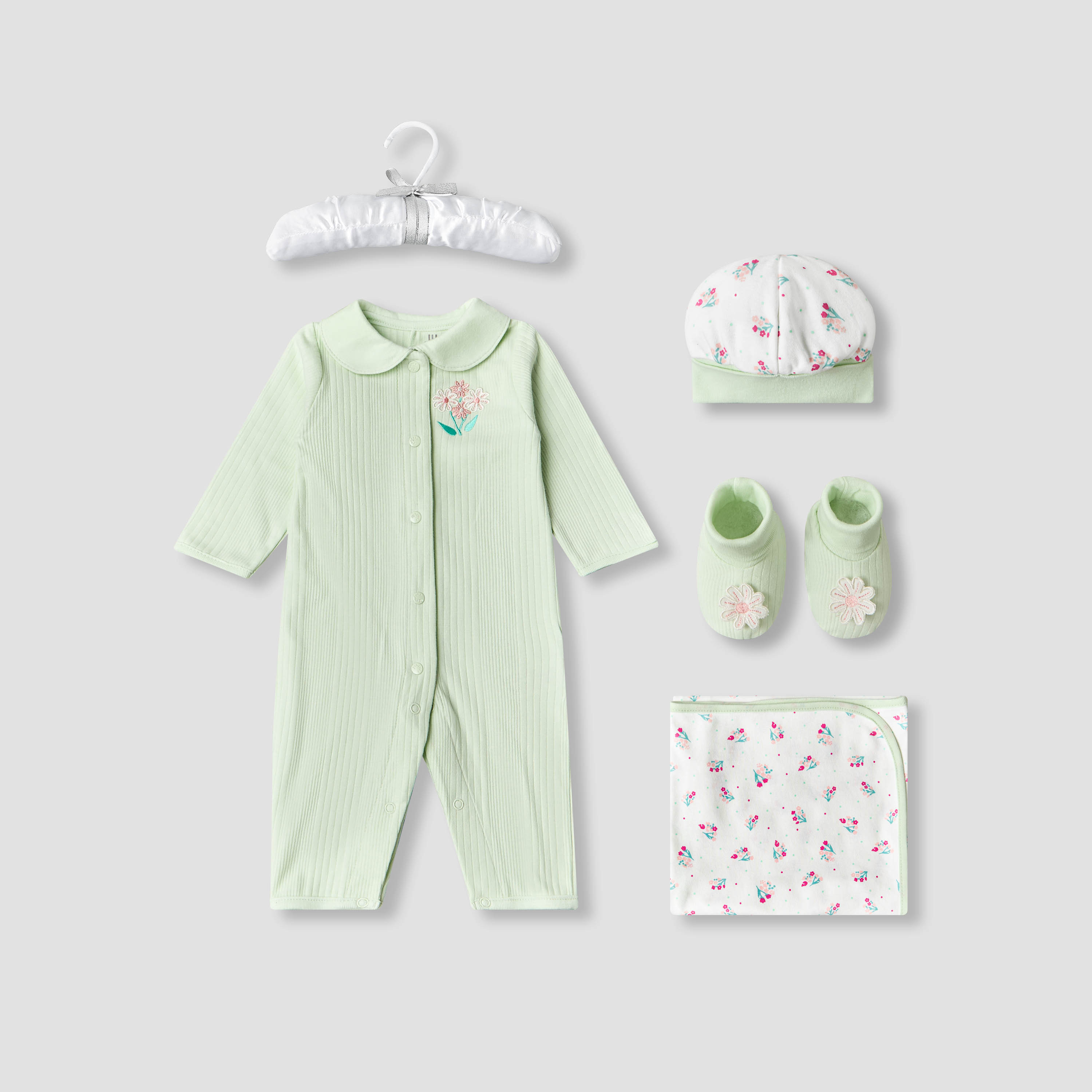 Set of 5 Juniors Clothing Gift Set with Floral Print-baby-girls-clothing-setsandcoords-image-1