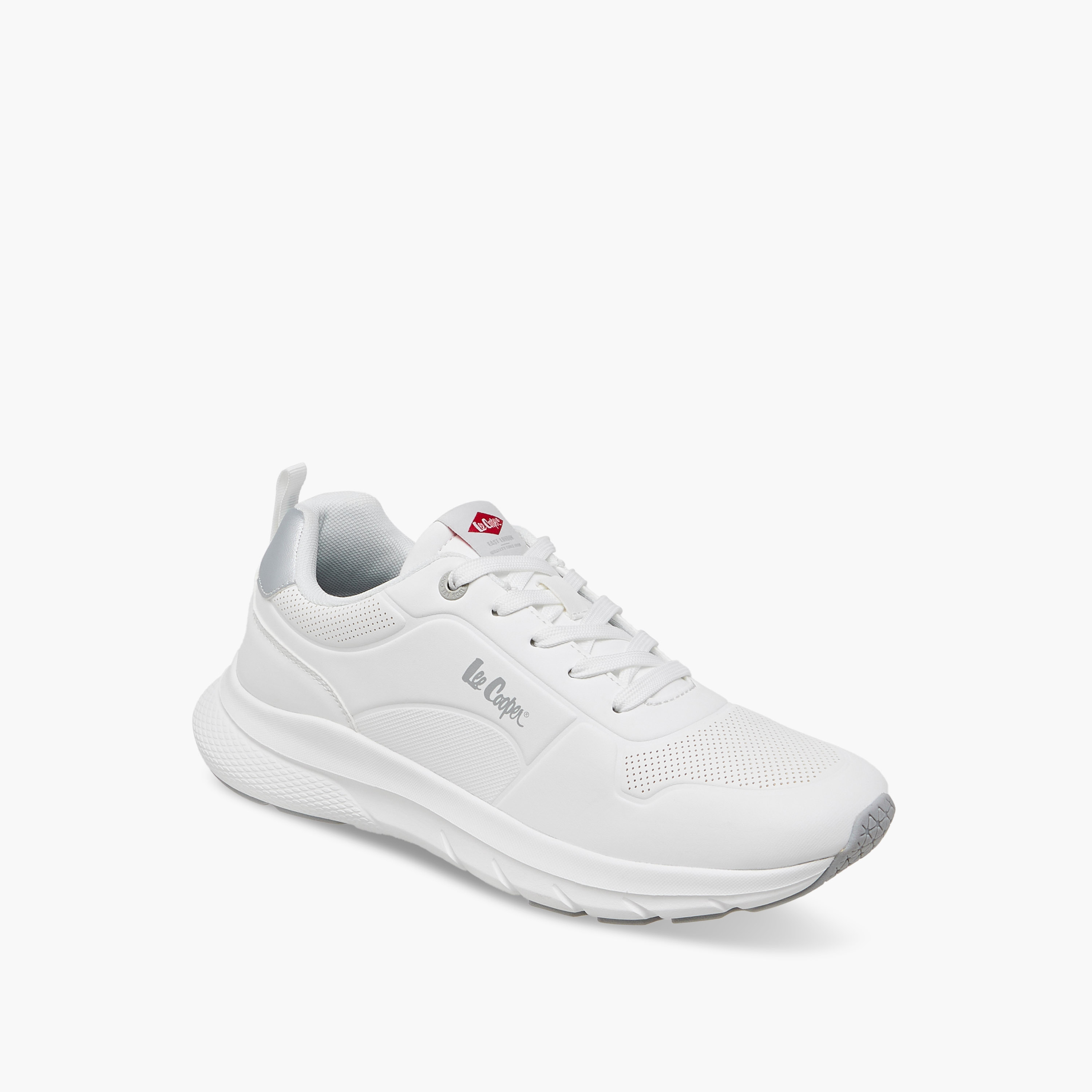Lee Cooper Men's Logo Print Sneakers with Lace-Up Closure-men-shoes-sneakers-image-3