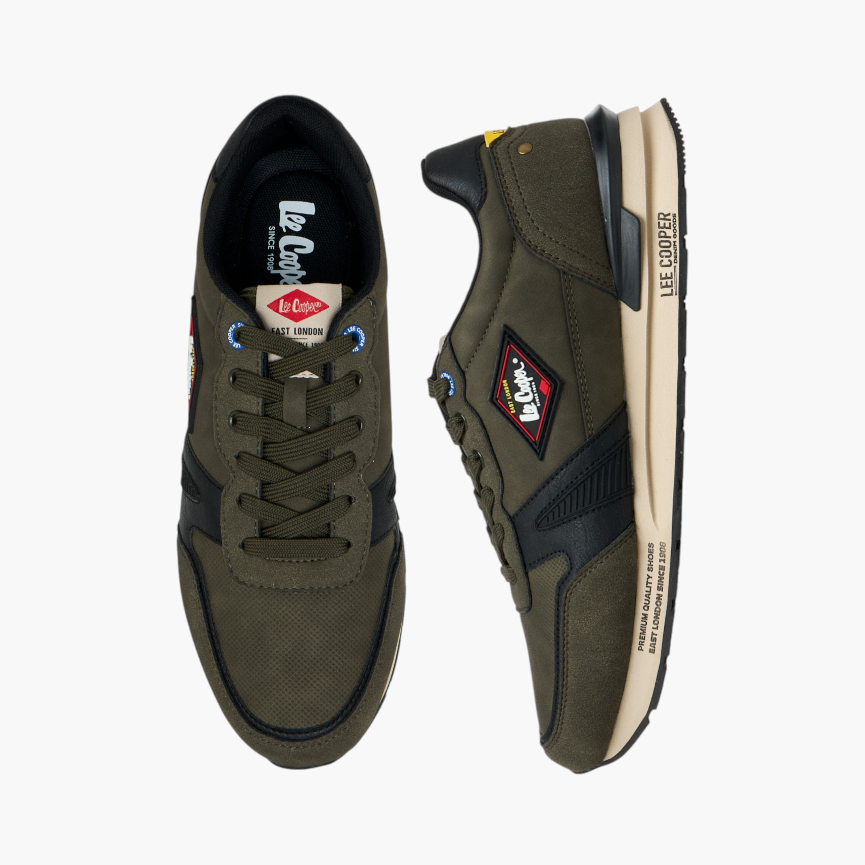 Lee Cooper Men's Panelled Lace-Up Sneakers-men-shoes-sneakers-image-6