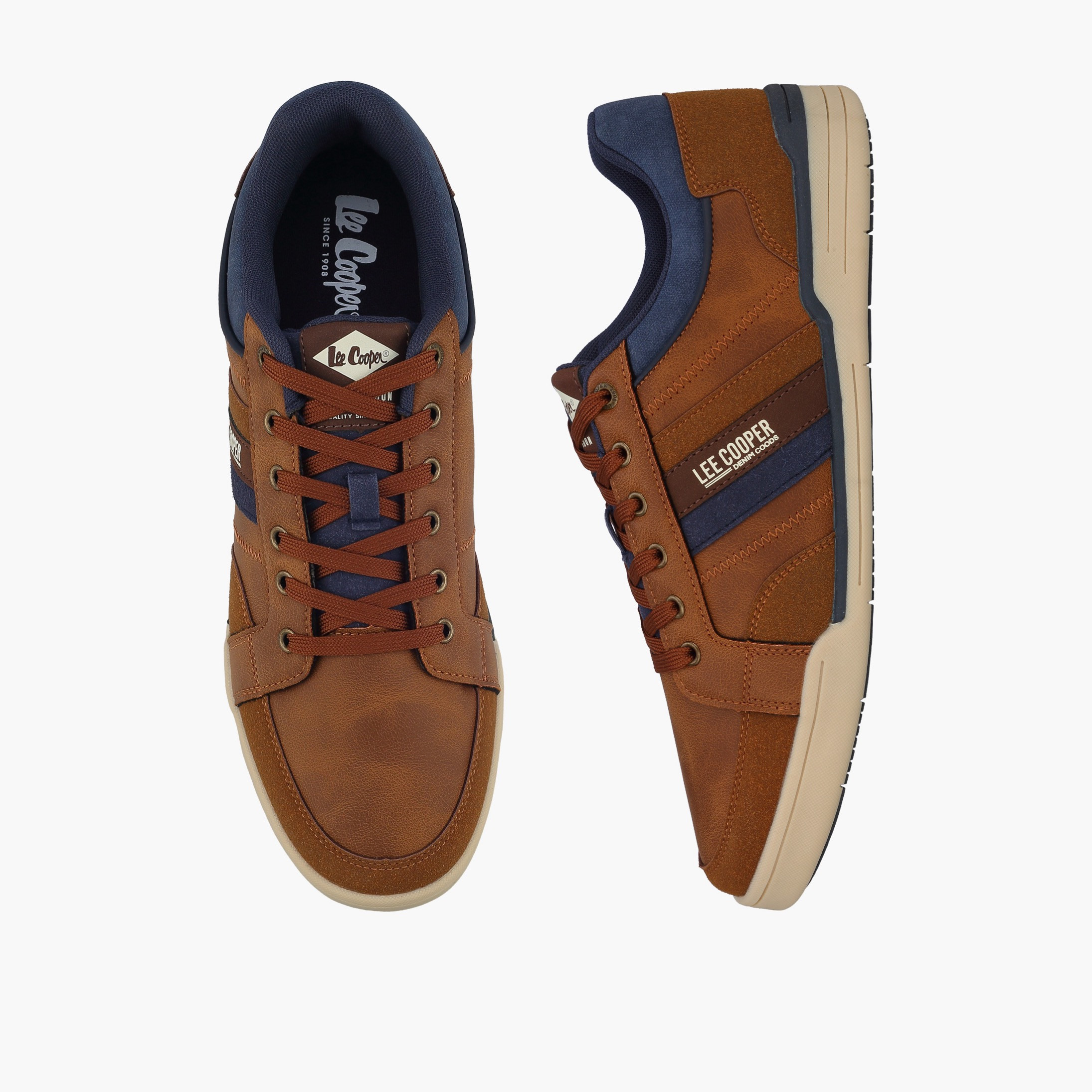 حذاء سنيكرز بطول الكاحل ورباط إغلاق للرجال من لي كوبر-men-shoes-sneakers-image-1