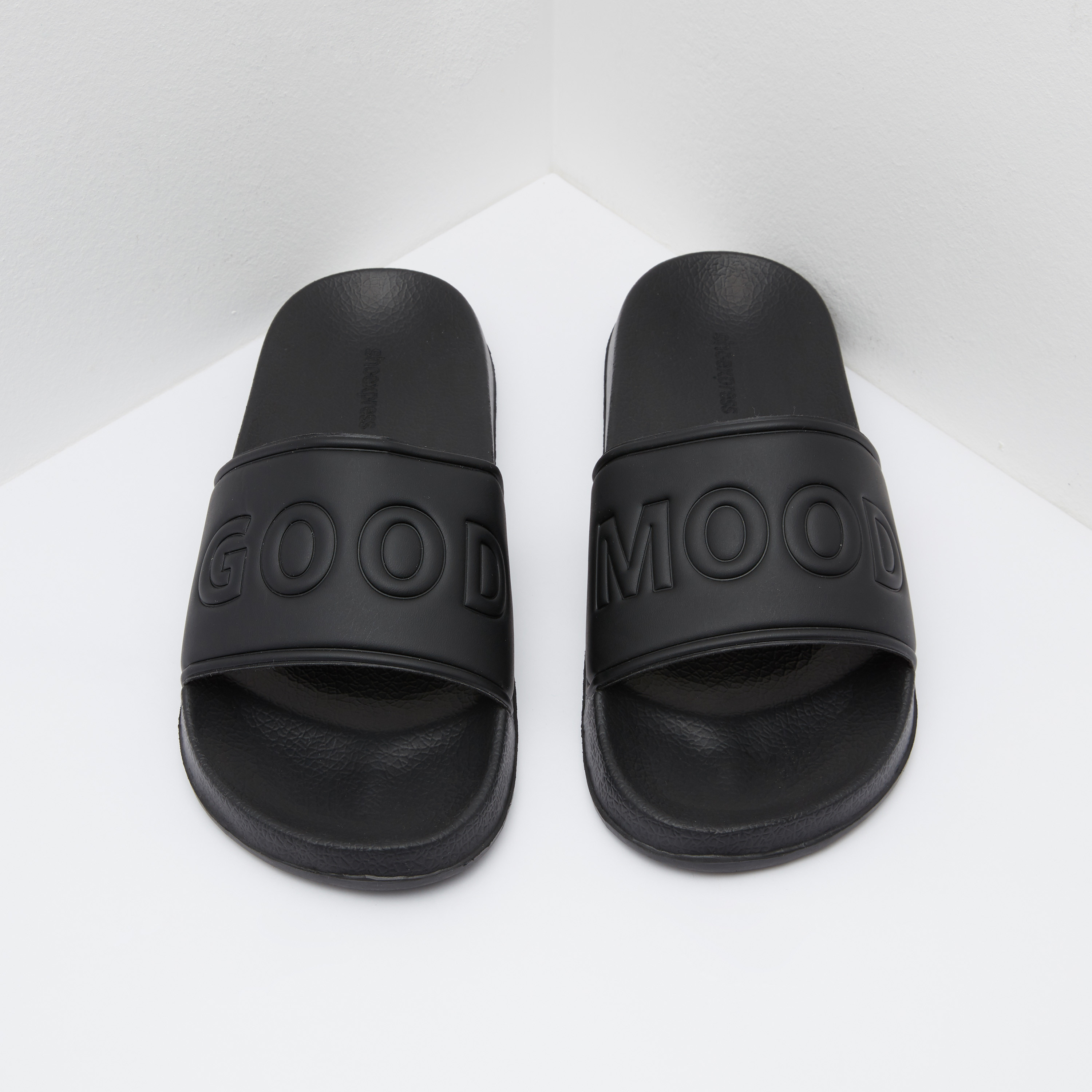 Shop Textured Slip-On Slides Online | Centrepoint UAE