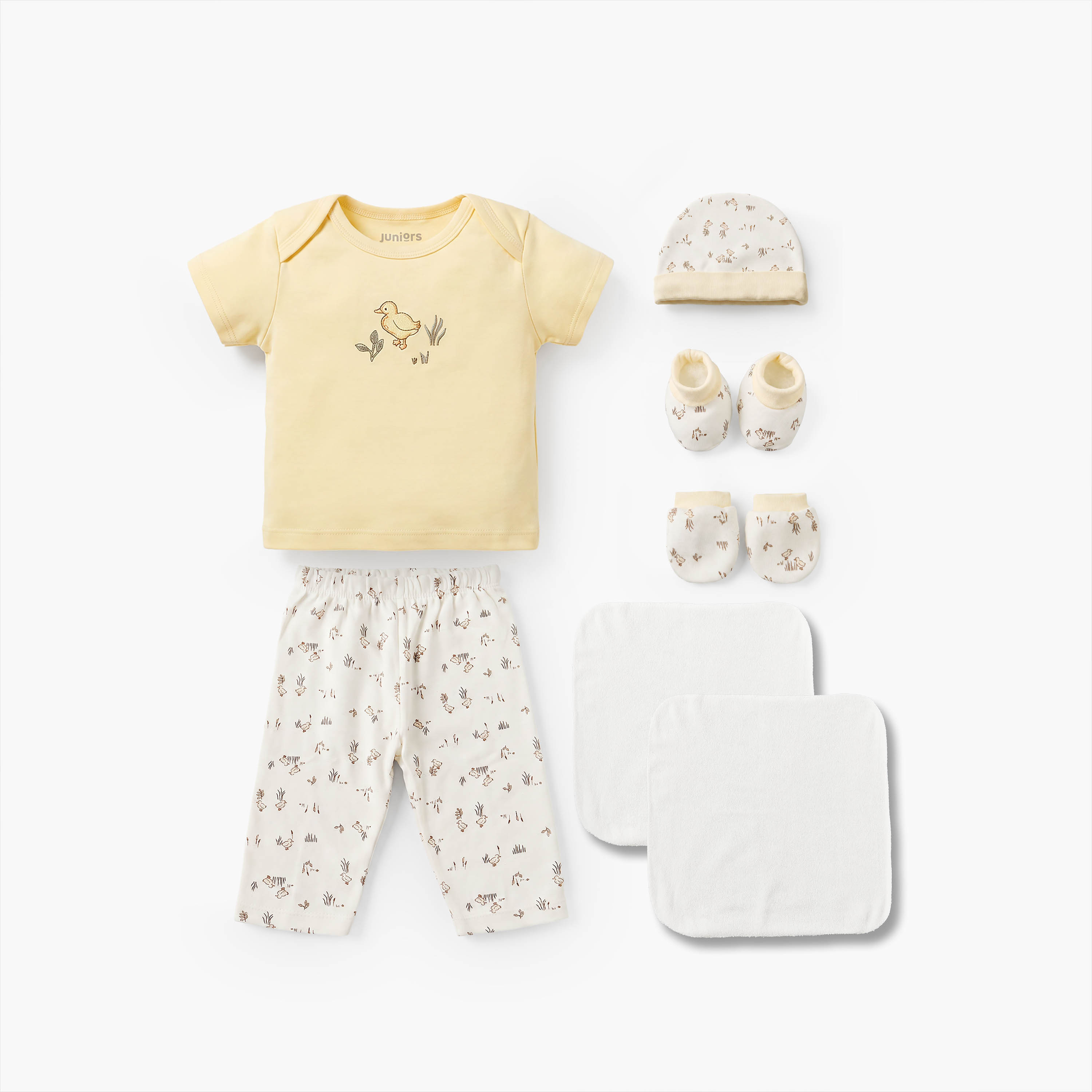Set of 8 Juniors Clothing Gift Set with Duck Print-baby-girls-clothing-setsandcoords-image-2