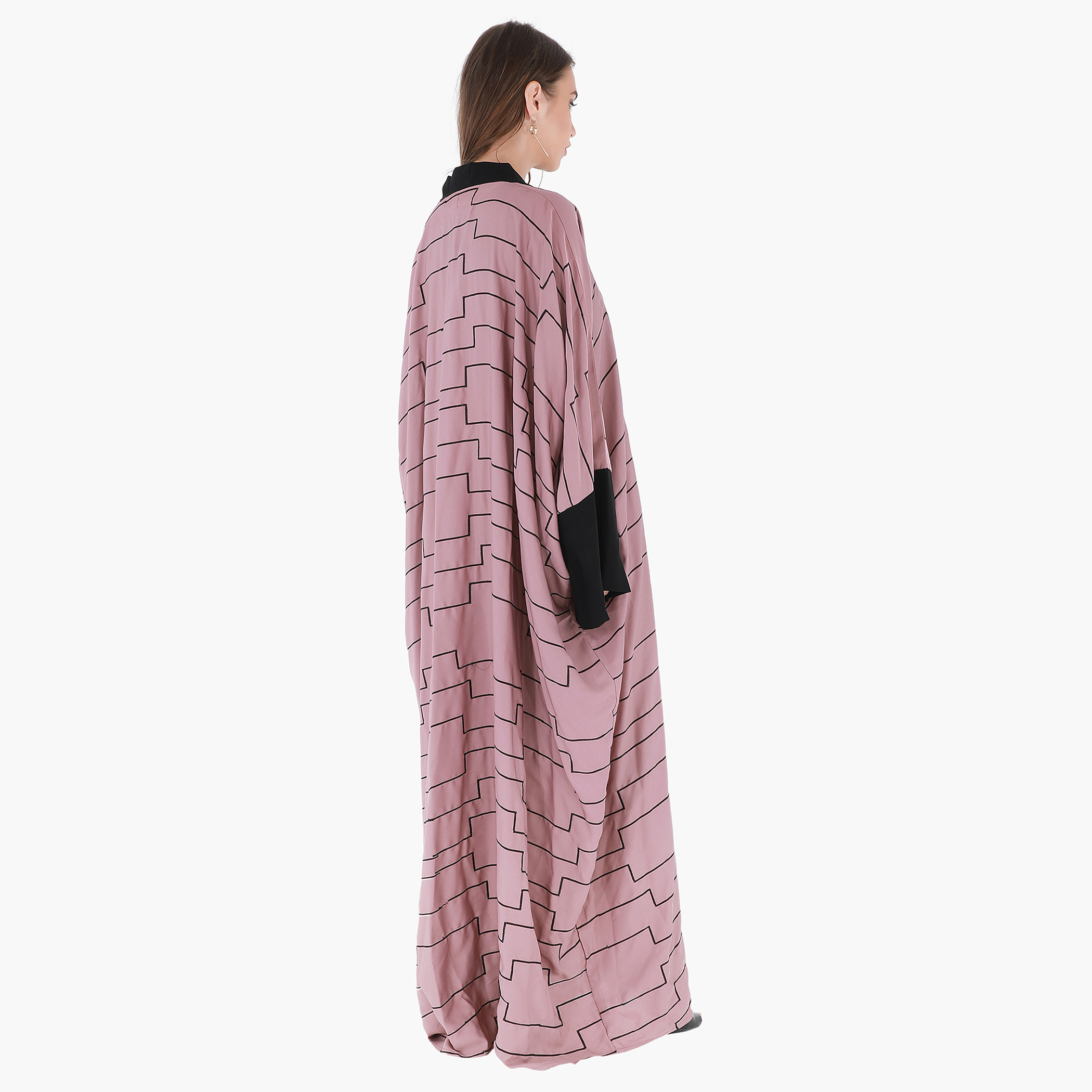 Malikah Printed Open Front Abaya with Long Sleeves-women-arabicclothing-abayas-image-3