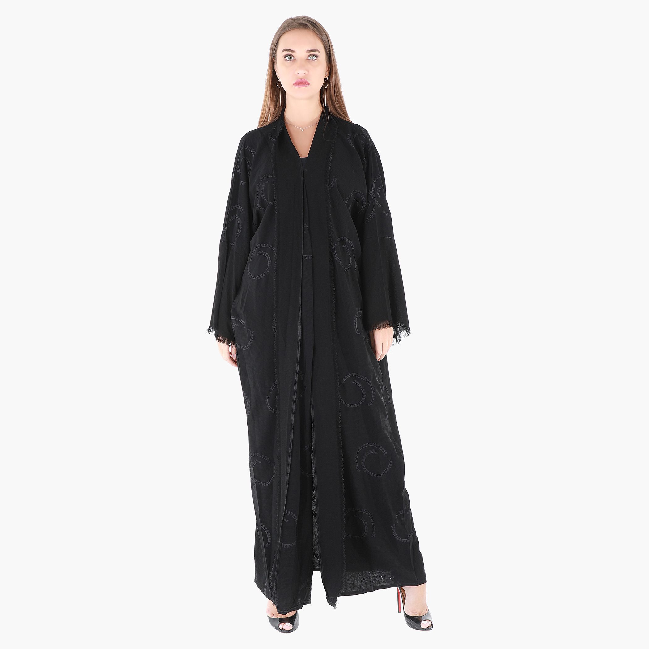 عباية مطرزة بأكمام طويلة من مليكة-women-arabicclothing-abayas-image-1