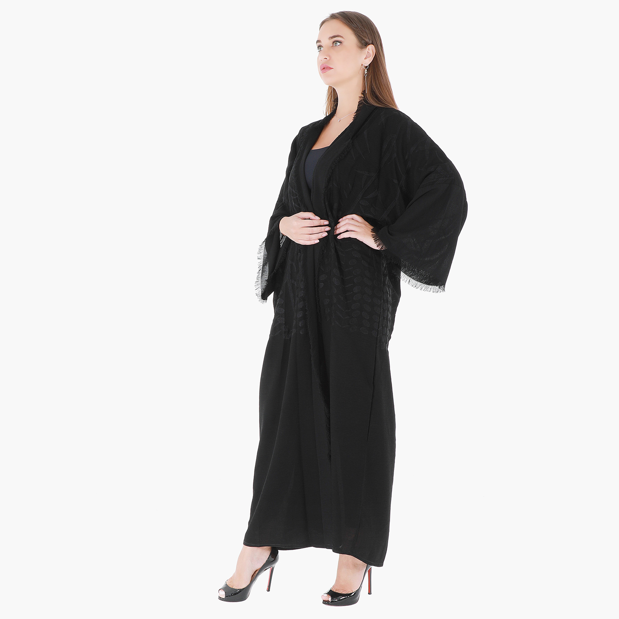 عباية مطرّزة ومفتوحة من الأمام من مليكة-women-arabicclothing-abayas-image-3