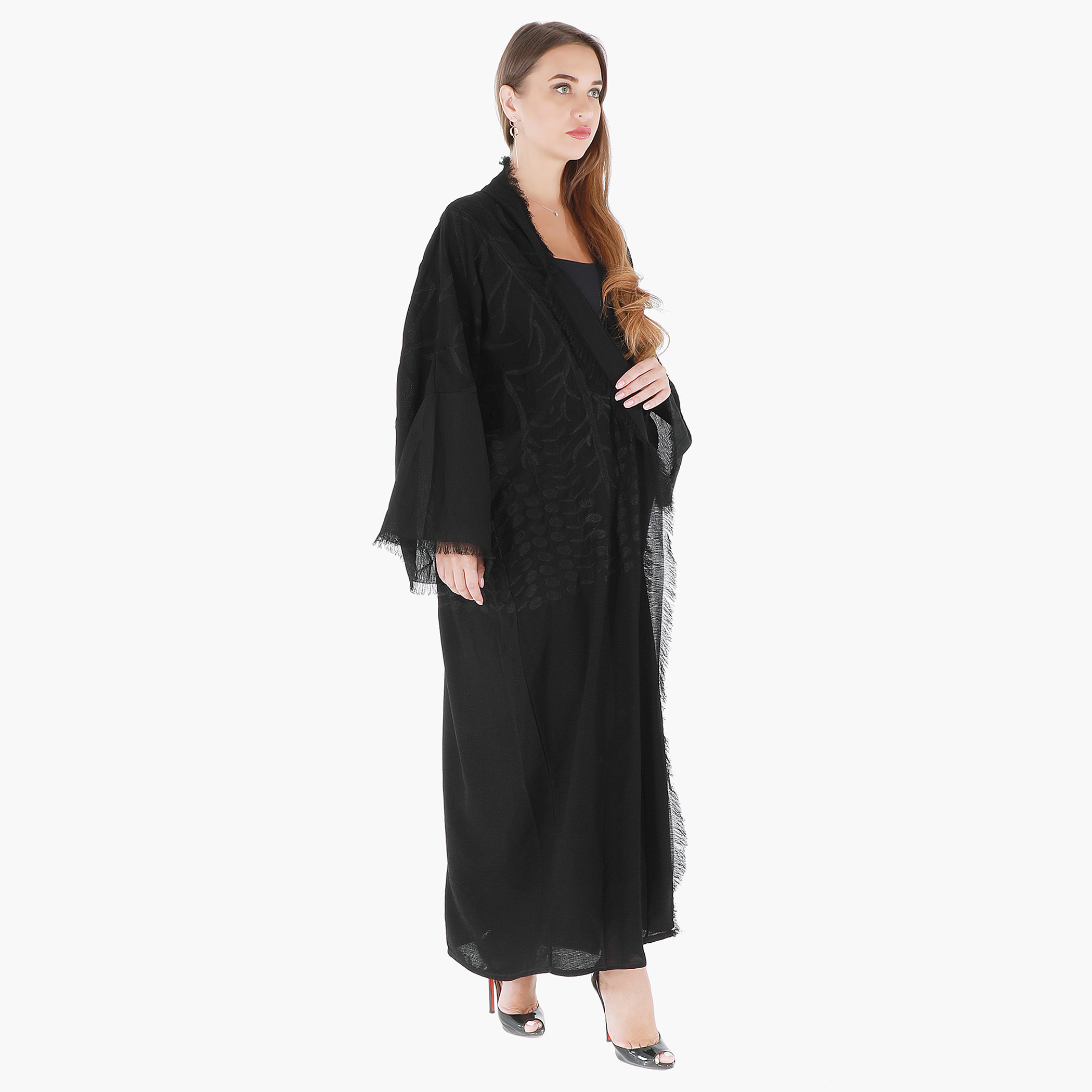 Malikah Embridered Open Front Abaya-women-arabicclothing-abayas-image-3