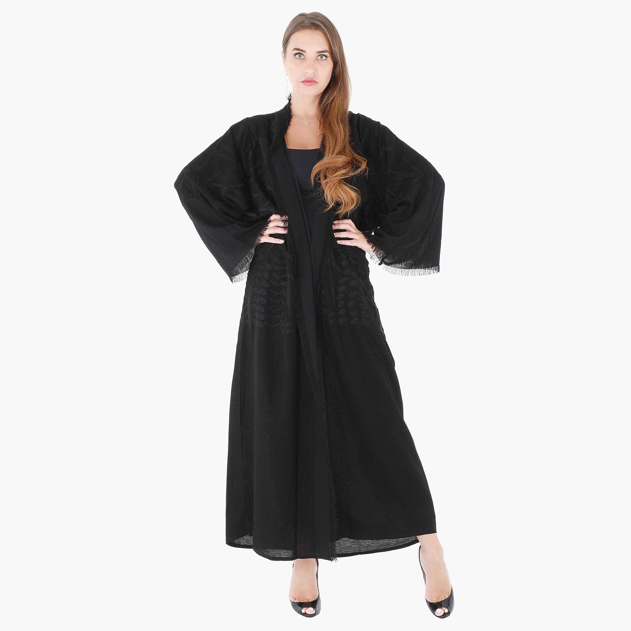 Malikah Embridered Open Front Abaya-women-arabicclothing-abayas-image-4