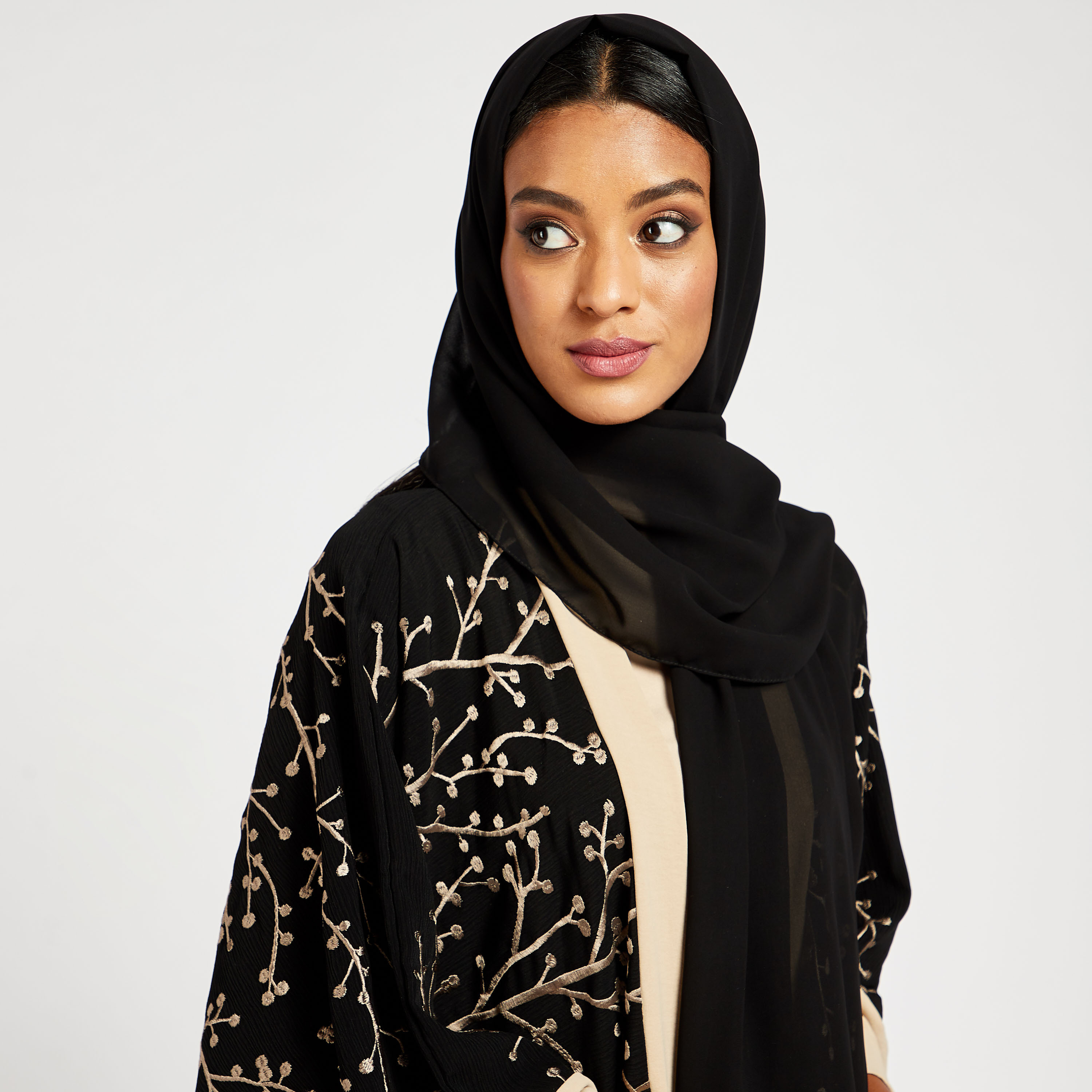 Malikah Embroidered Open Front Abaya-women-arabicclothing-abayas-image-4