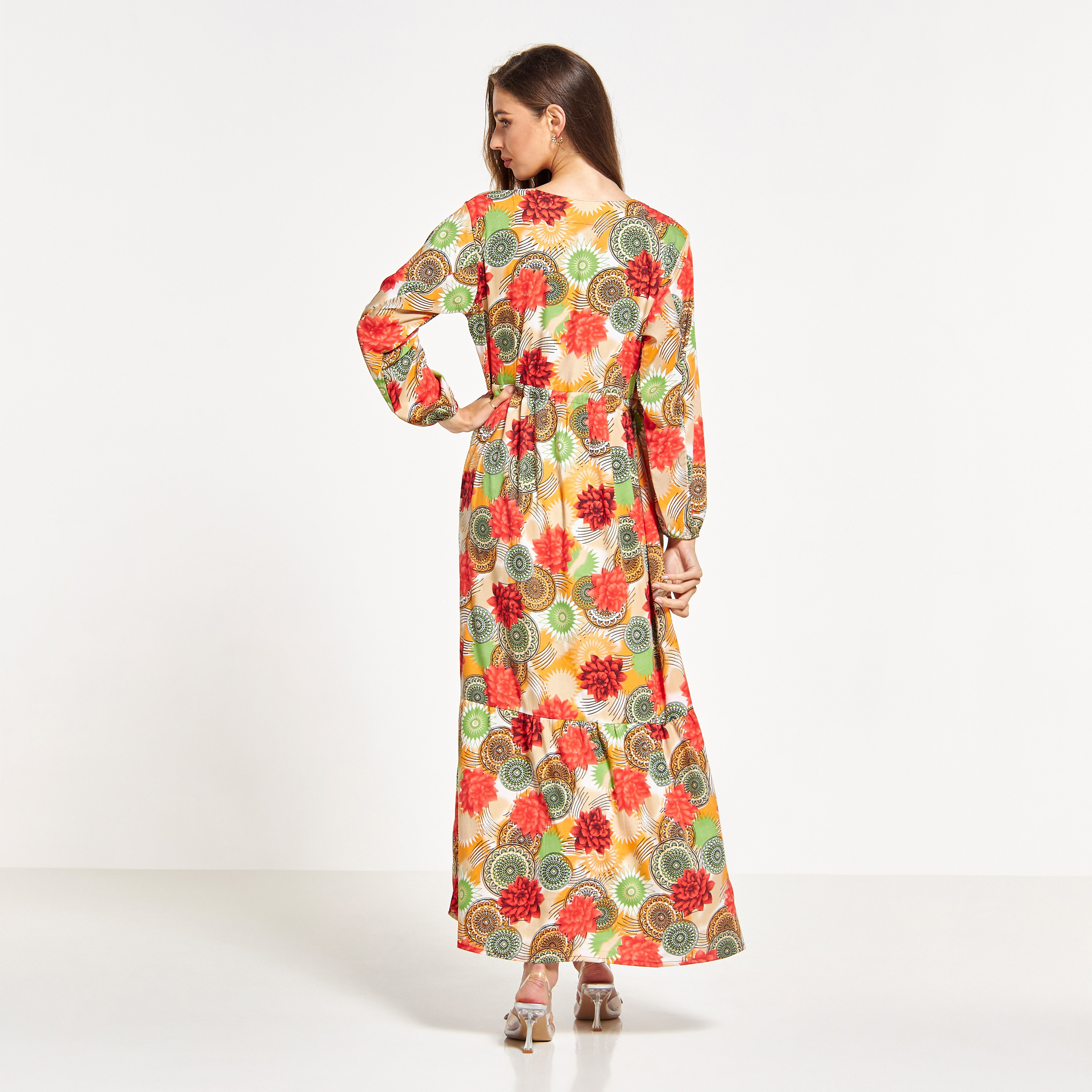 جلابية مطرزة بأربطة من مليكة-women-arabicclothing-jalabiyas-image-2