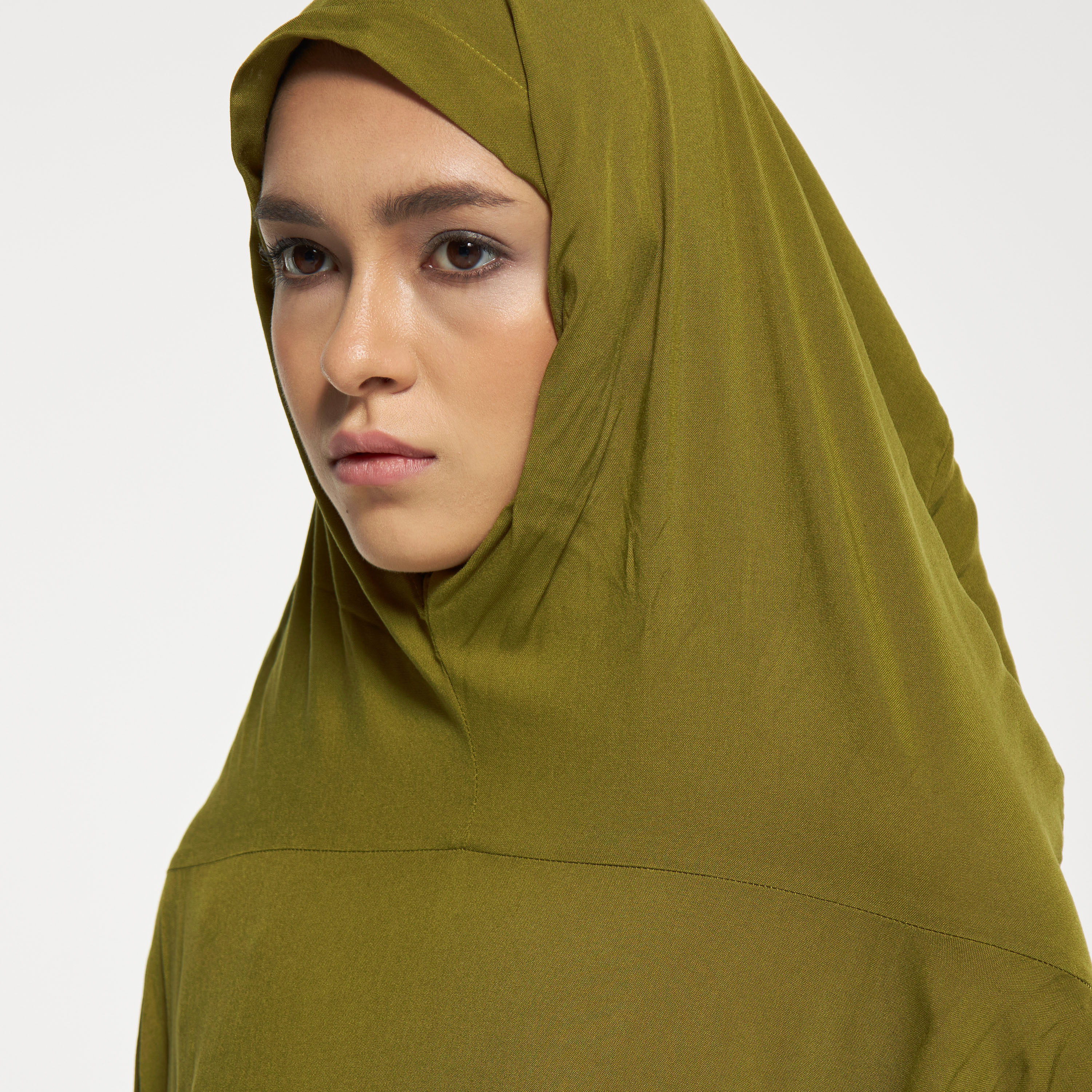 ثوب صلاة سادة مع وشاح رأس من مليكة-women-arabicclothing-abayas-image-4