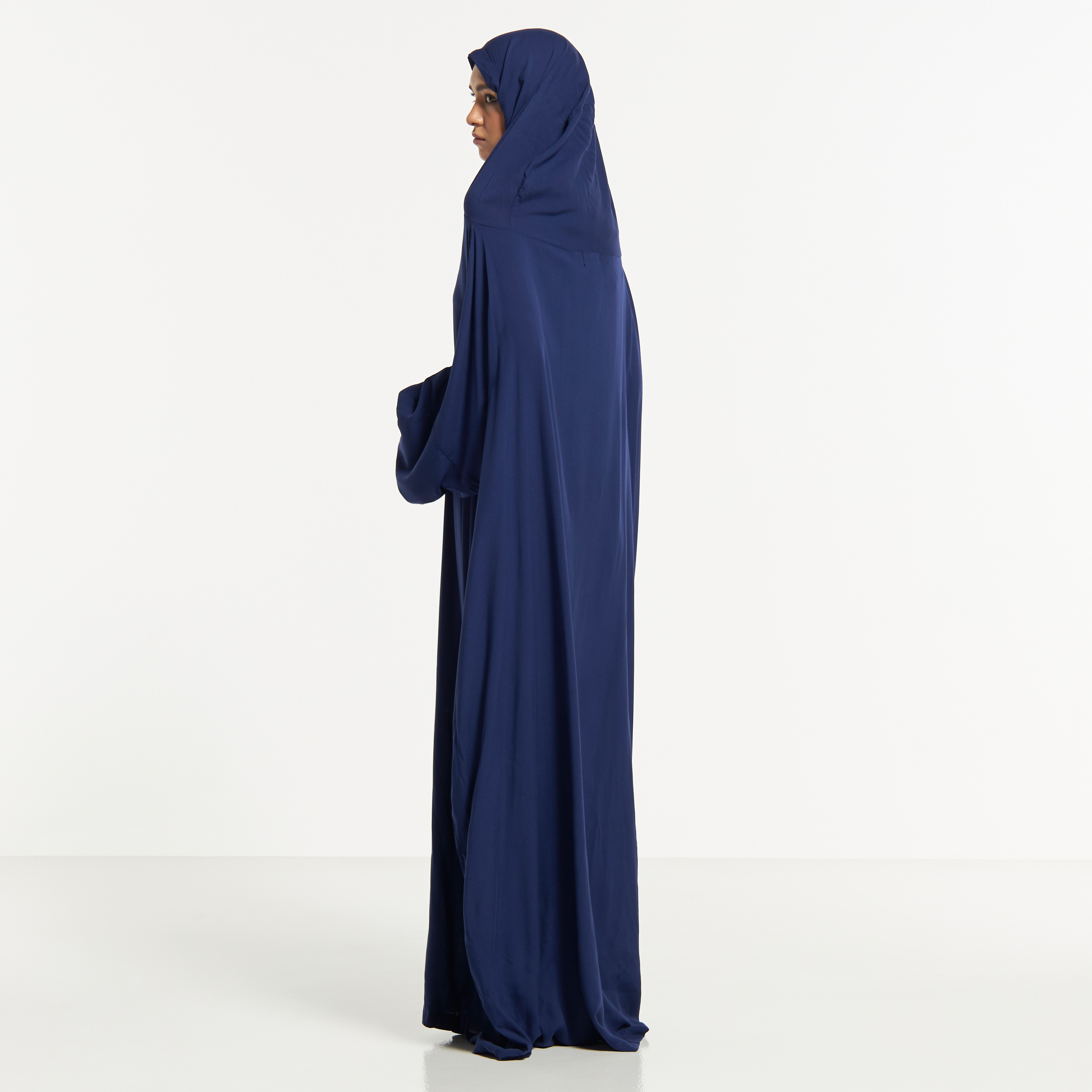 Malikah Solid Prayer Dress with Attached Head Scarf-women-arabicclothing-abayas-image-3
