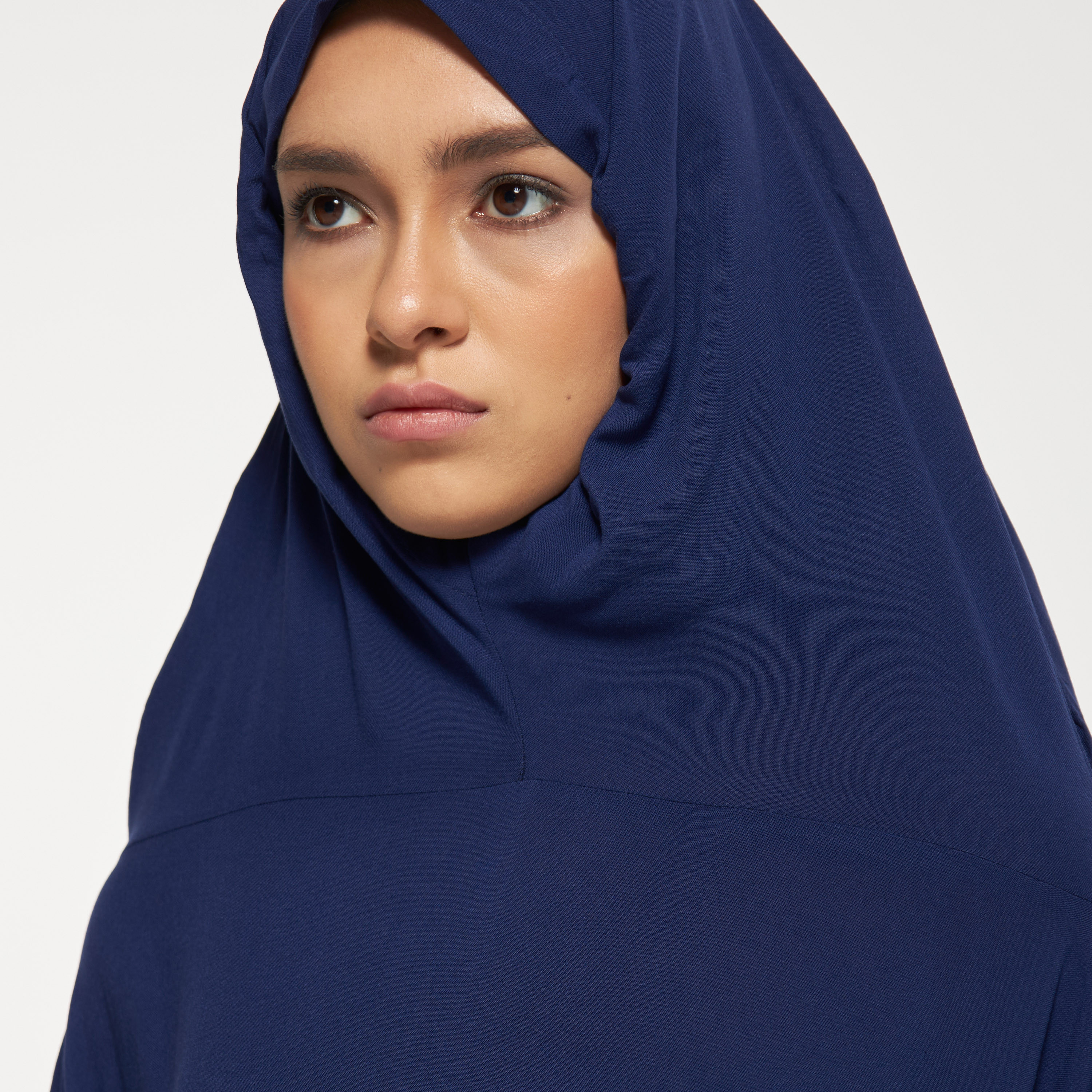 Malikah Solid Prayer Dress with Attached Head Scarf-women-arabicclothing-abayas-image-4