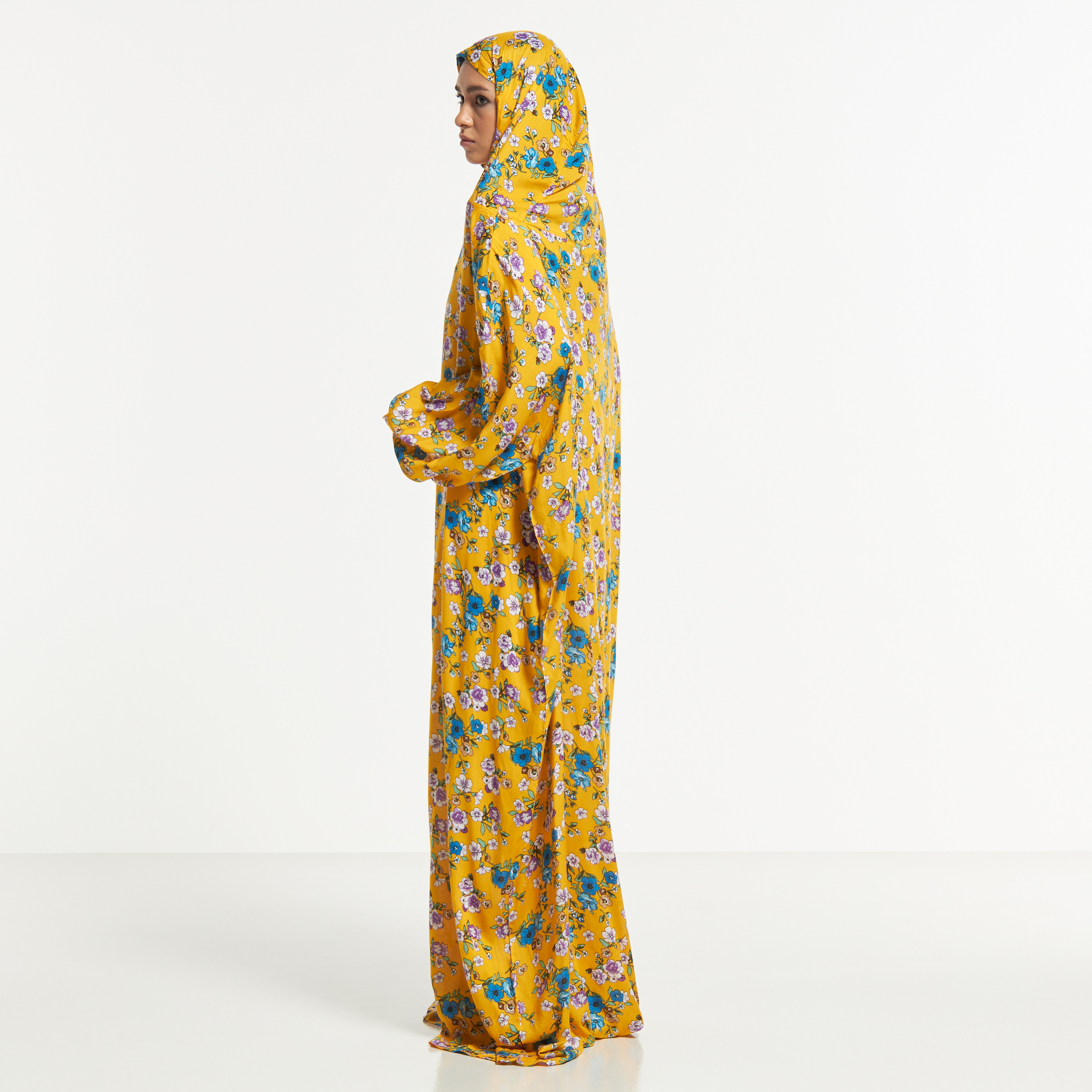 Malikah All-Over Floral Print Prayer Dress with Attached Head Scarf-women-arabicclothing-abayas-image-3