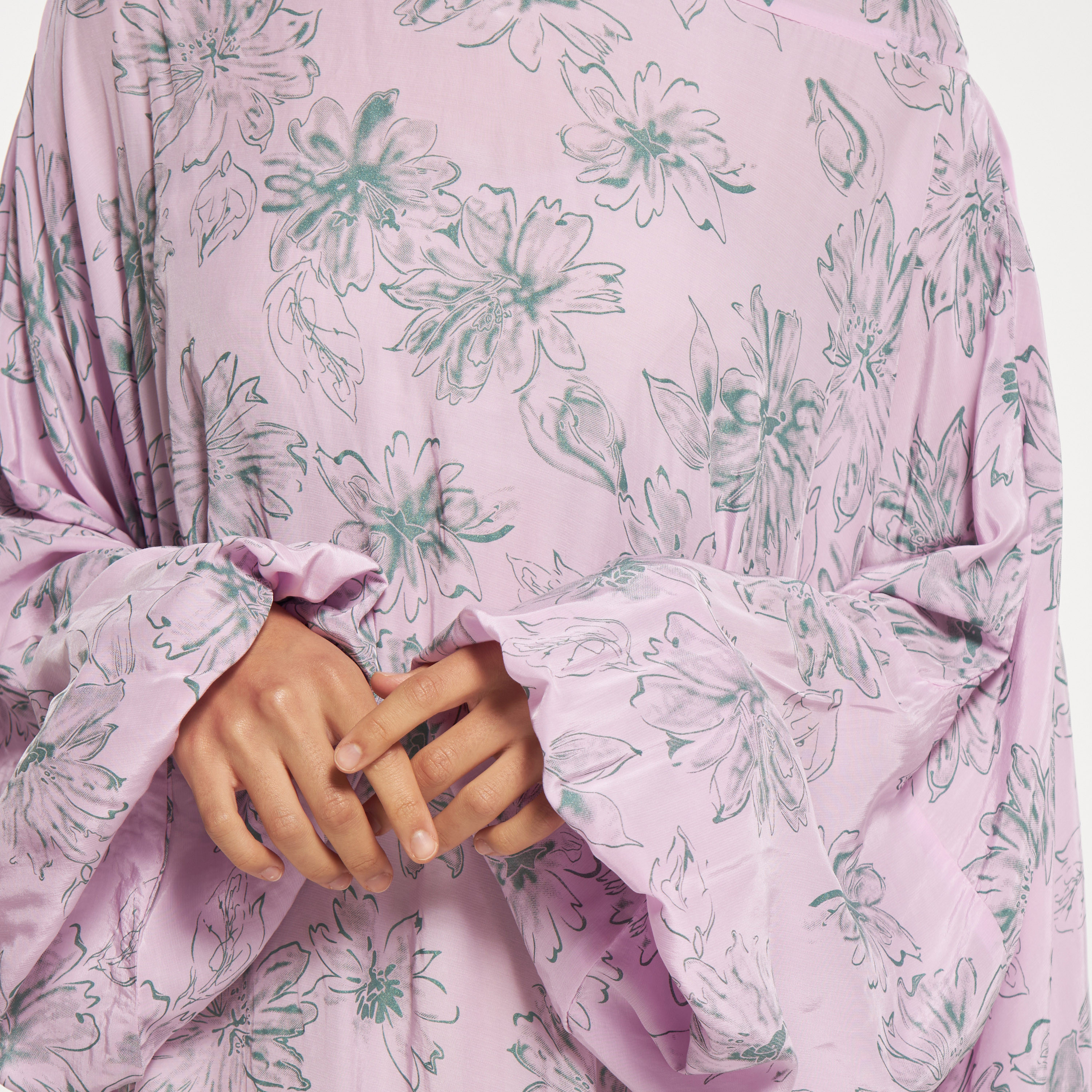 Malikah Floral Print Prayer Dress with Attached Head Scarf-women-arabicclothing-abayas-image-5