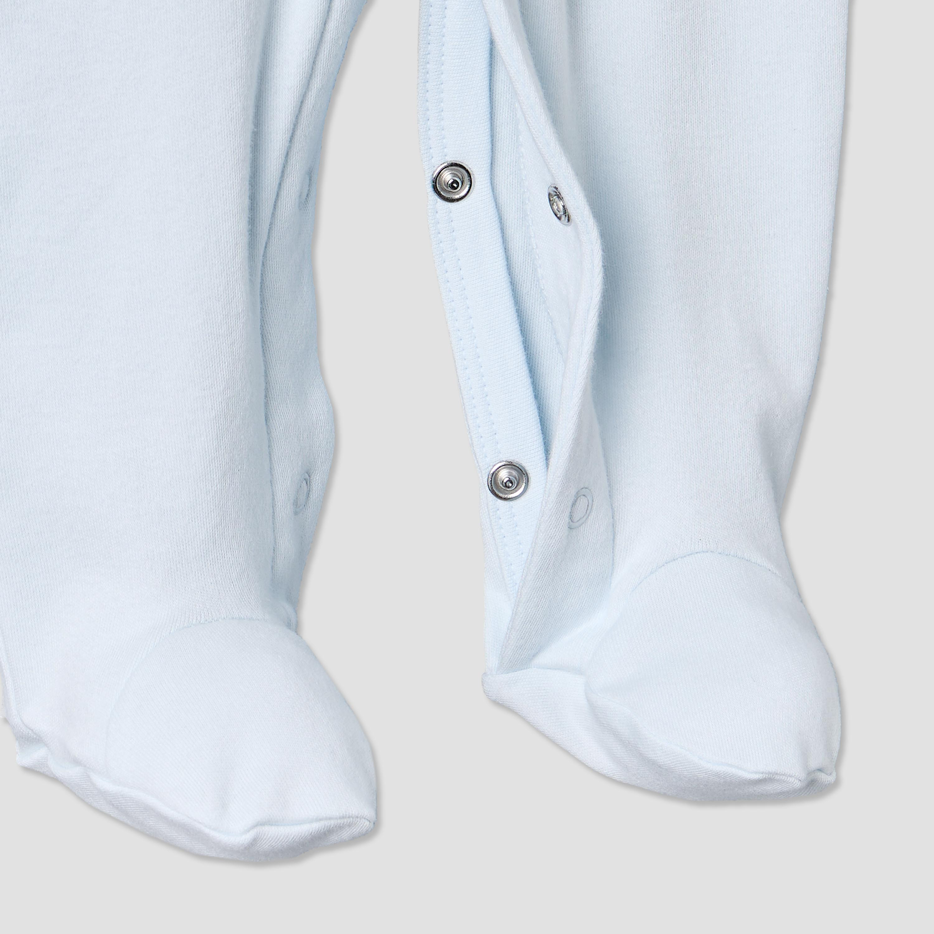 بدلة نوم قطن بياقة ضيقة وأكمام طويلة وزخارف سلحفاة من جونيورز-baby-boys-clothing-nightwear-sleepsuits-image-4
