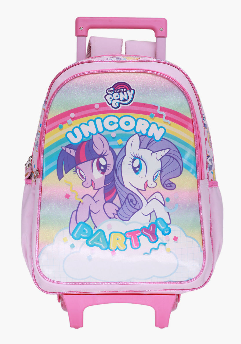 Unicorn Print Trolley Backpack - 18 inches-Trolleys-image-0