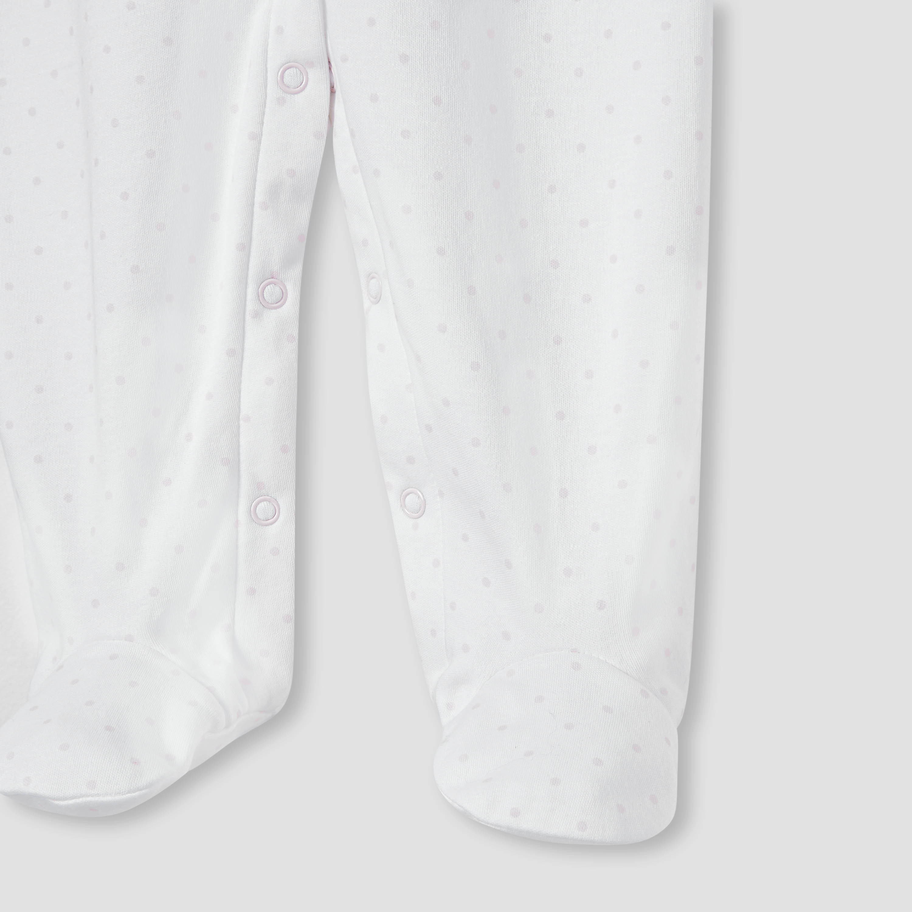 Juniors Bunny Embroidered Sleepsuit with Button Closure-baby-girls-clothing-nightwear-sleepsuits-image-5