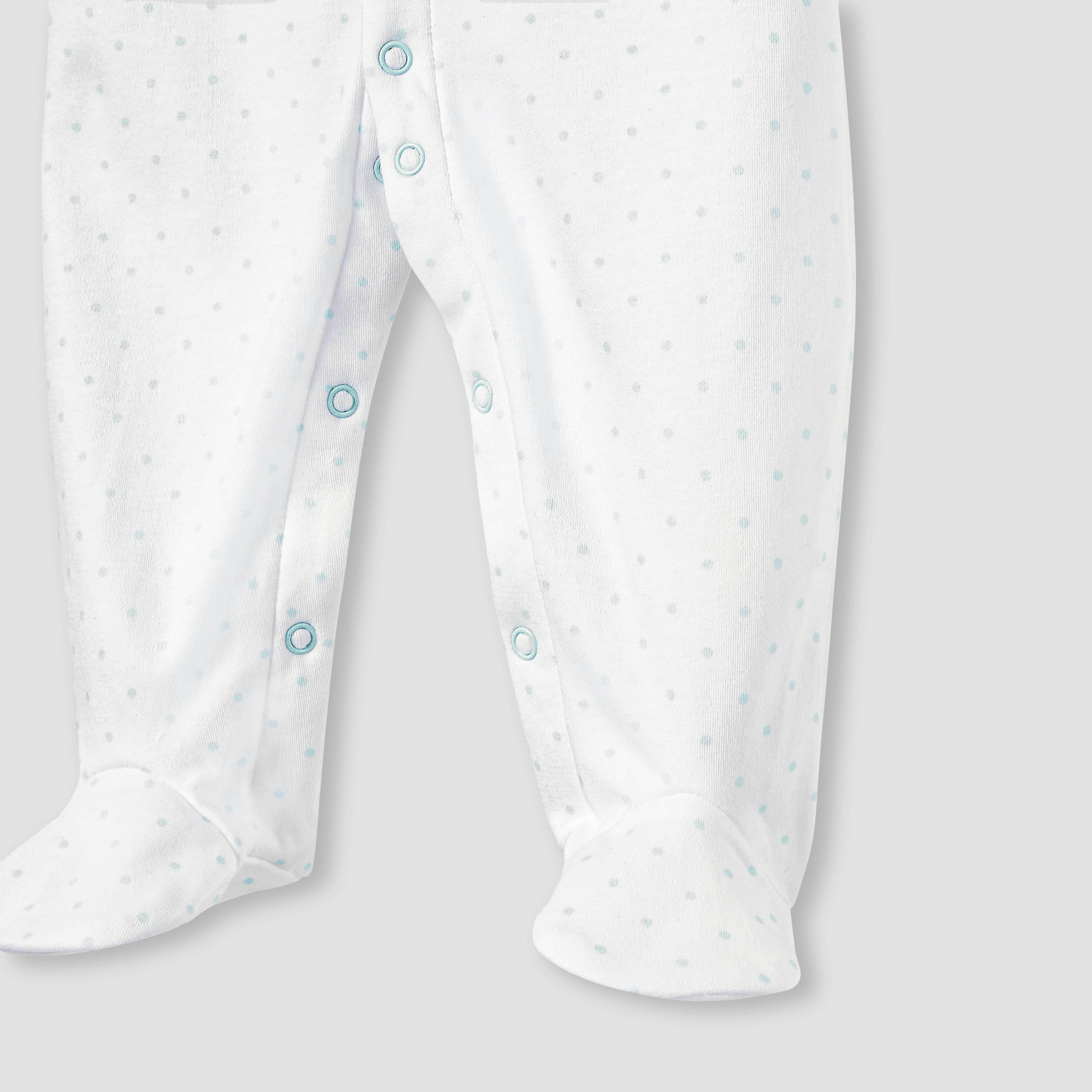 Juniors Elephant Embroidered Sleepsuit with Button Closure-baby-girls-clothing-nightwear-sleepsuits-image-4