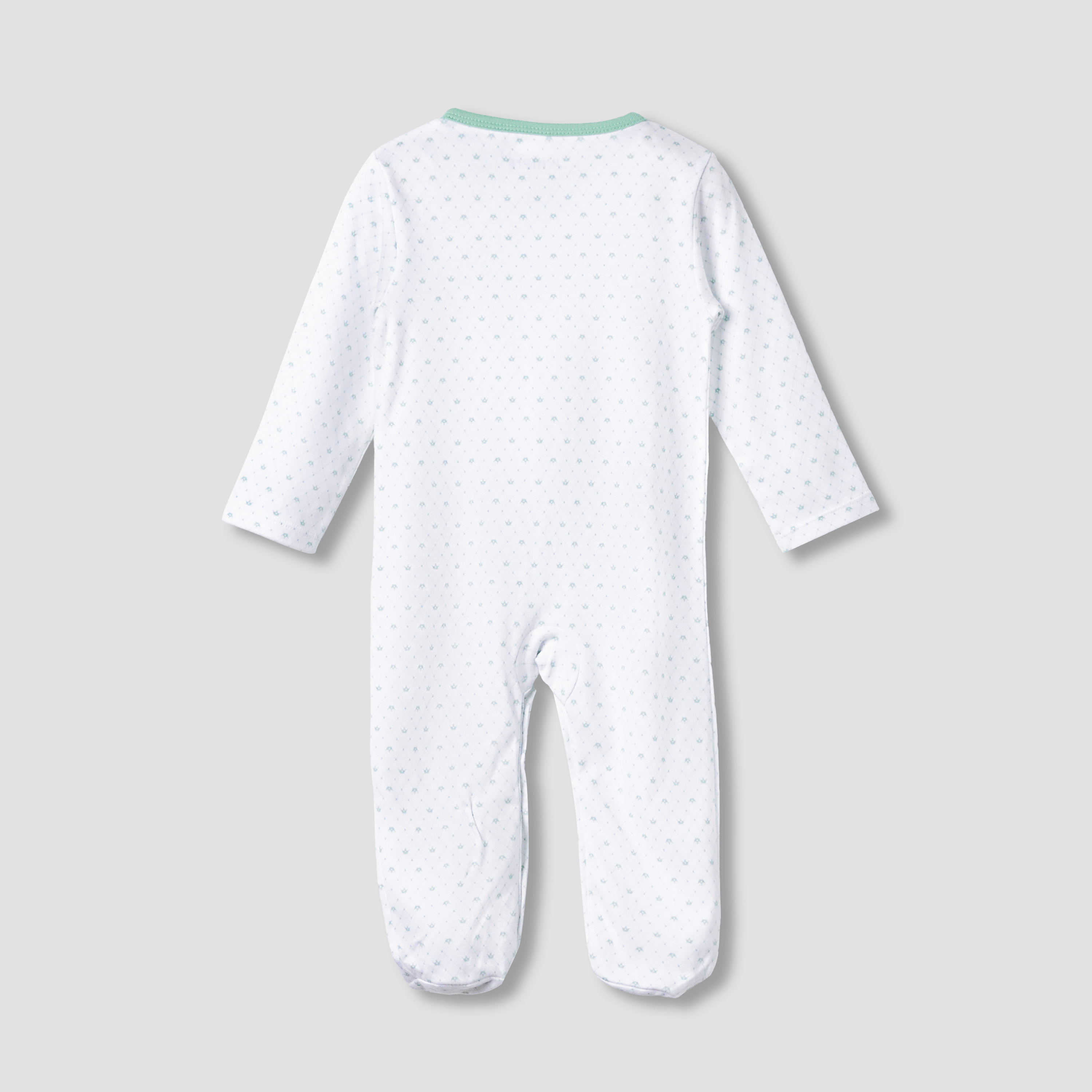 Juniors Round Neck Sleepsuit with Closed Feet - Cotton - Long Sleeves-baby-boys-clothing-nightwear-sleepsuits-image-2