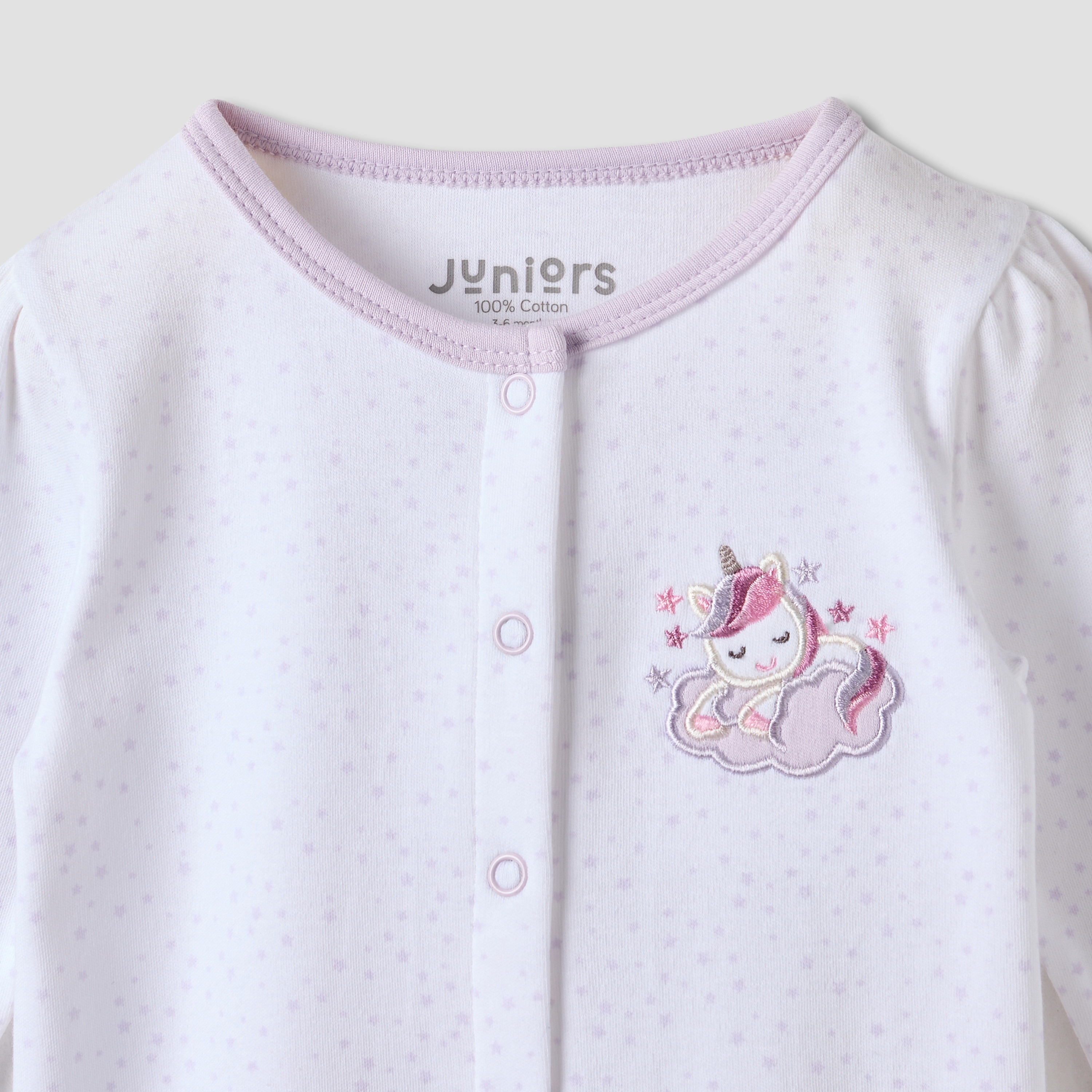 Juniors Unicorn Embroidered Sleepsuit-baby-girls-clothing-nightwear-sleepsuits-image-4