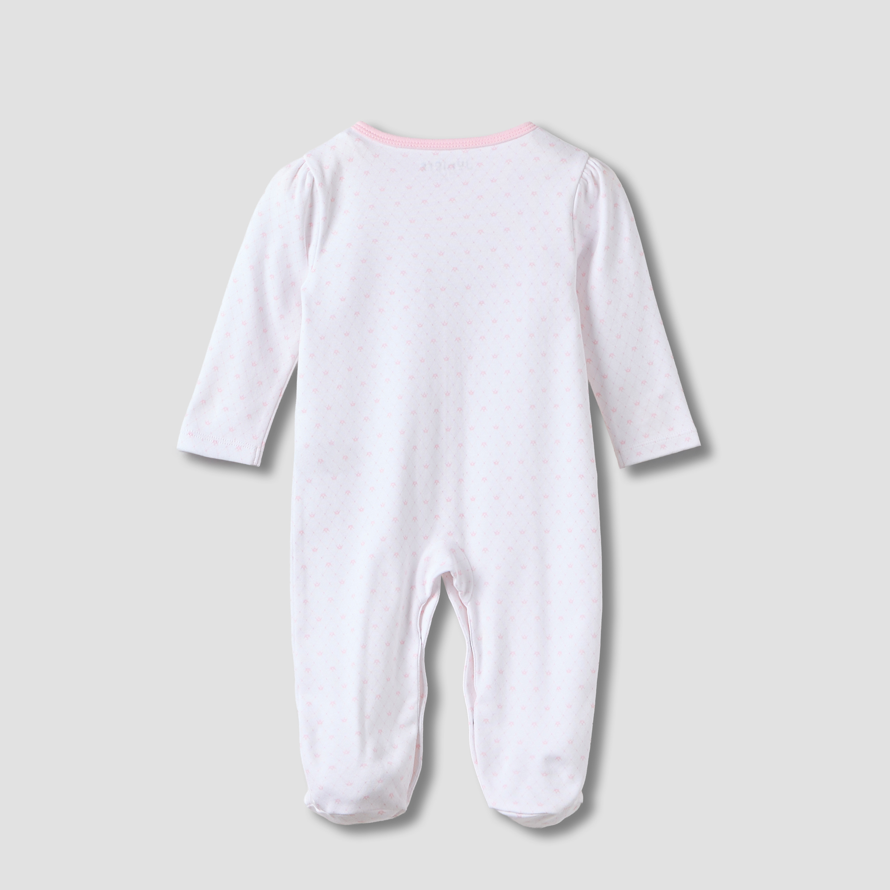 Juniors Swan Embroidered Sleepsuit with Long Sleeves-baby-girls-clothing-nightwear-sleepsuits-image-3