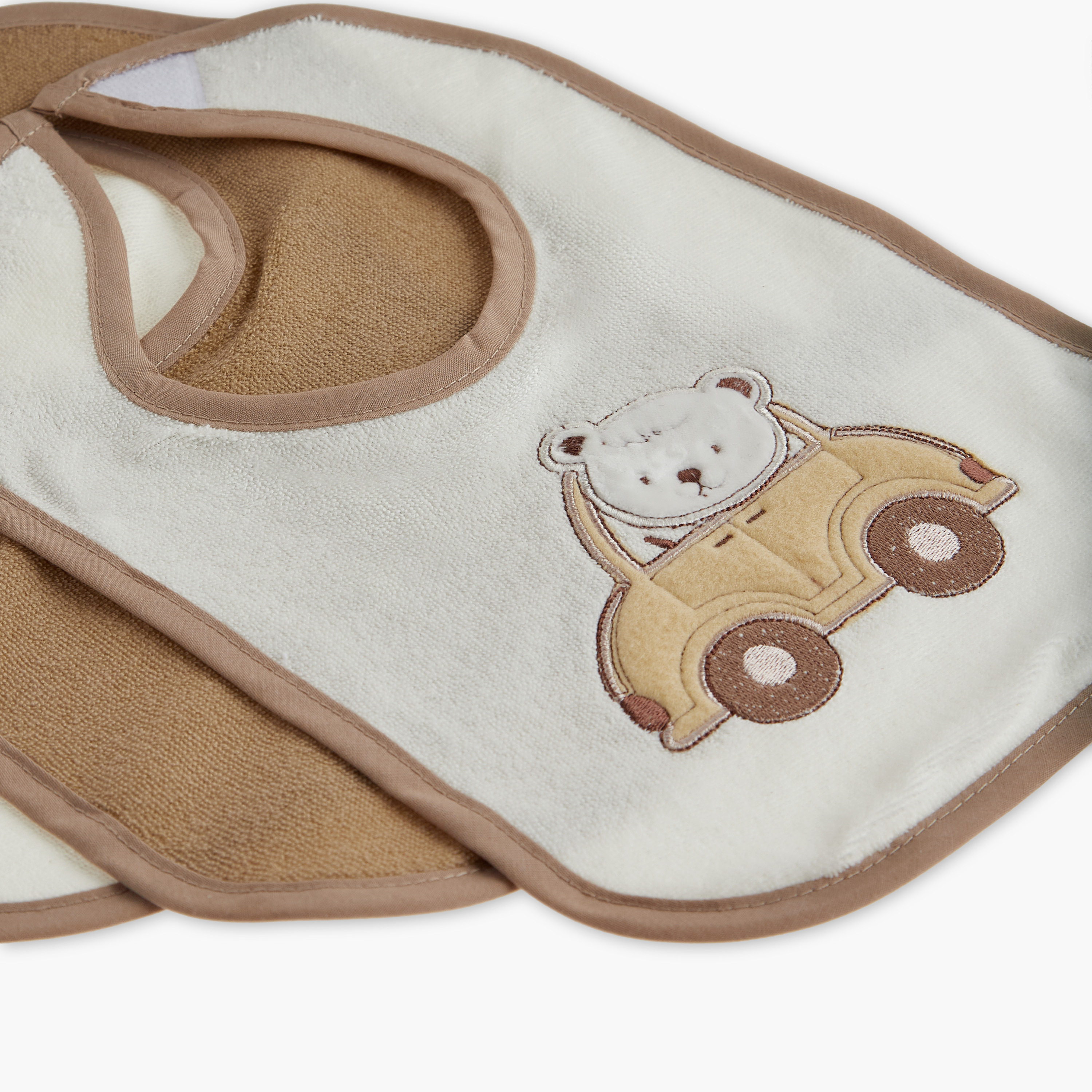 Juniors Assorted Bib with Snap Button Closure - Set of 3-baby-feeding-bibs-image-6