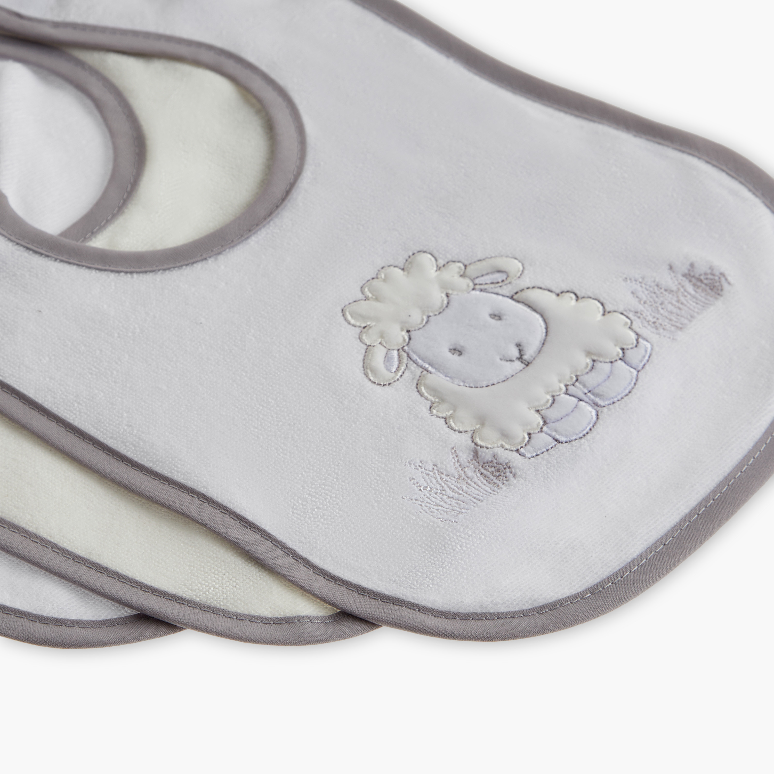 Juniors Assorted Bib with Snap Button Closure - Set of 3-baby-feeding-bibs-image-5