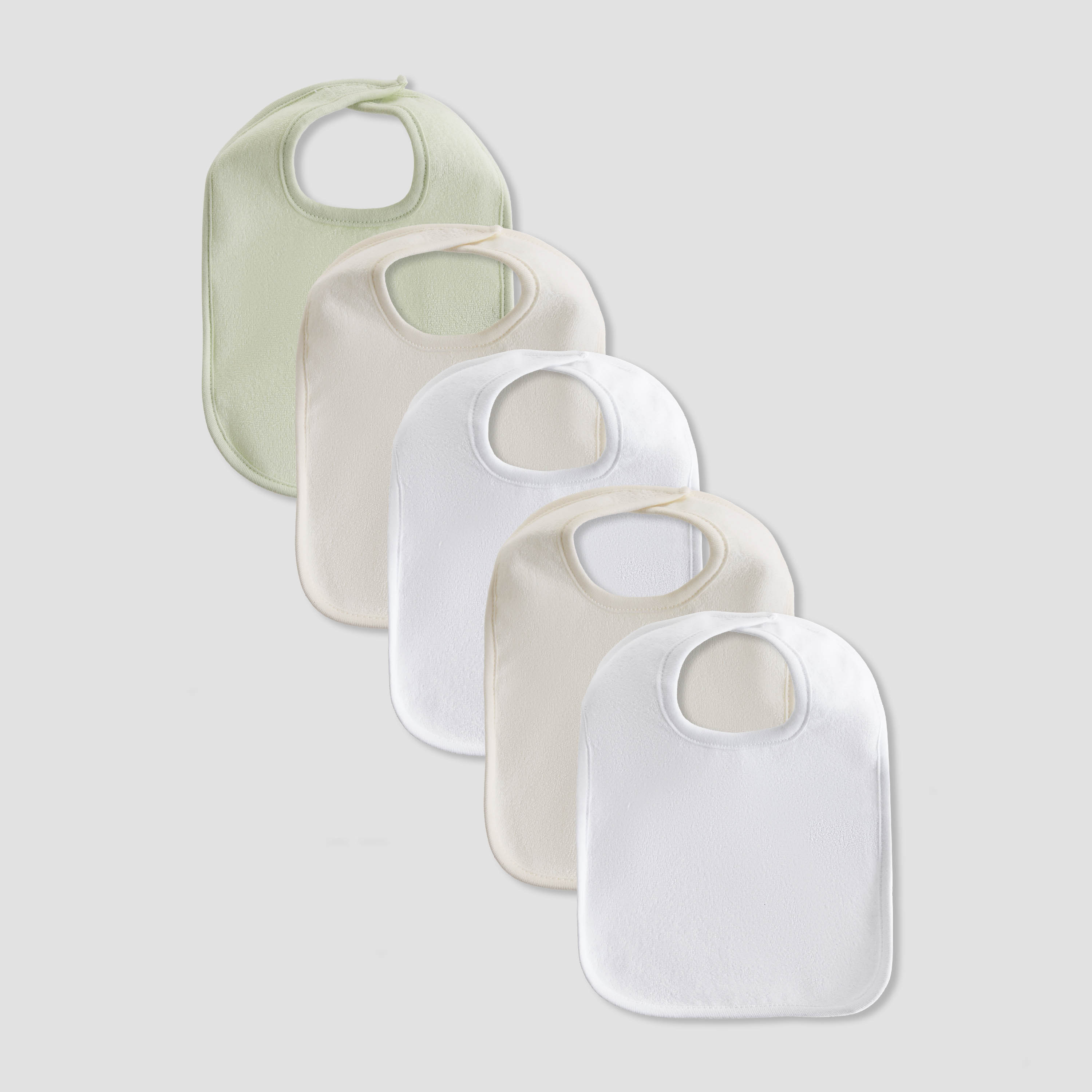 Pack of 5 Juniors Baby Bib with Hook and Loop Closure-baby-feeding-bibs-image-1