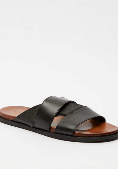 Duchini Men's Slip-On Cross Strap Sandals-Men%27s Sandals-image-1
