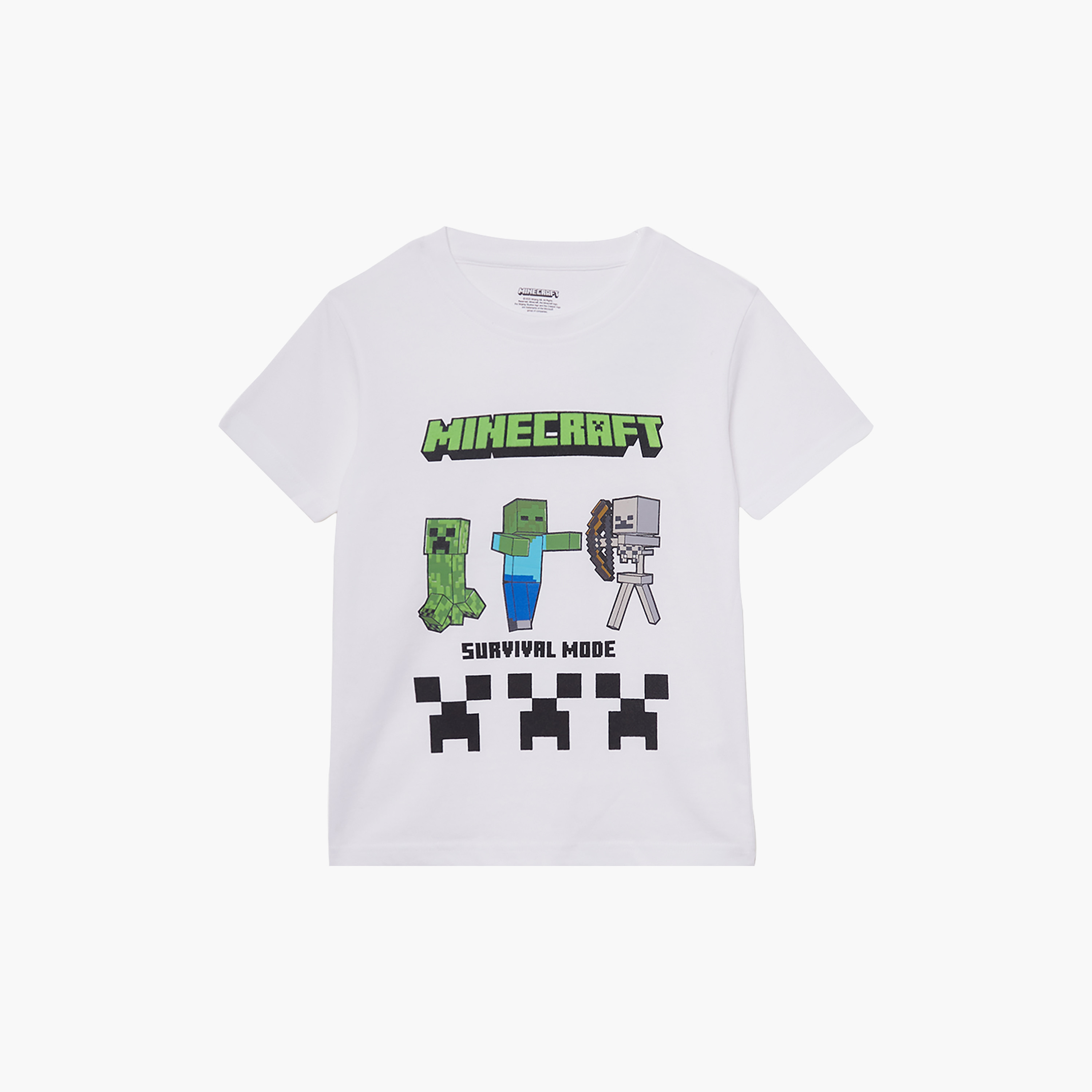 Minecraft Graphic Cotton Short Sleeves T-Shirt-boys-clothing-tshirtsandpolos-image-1