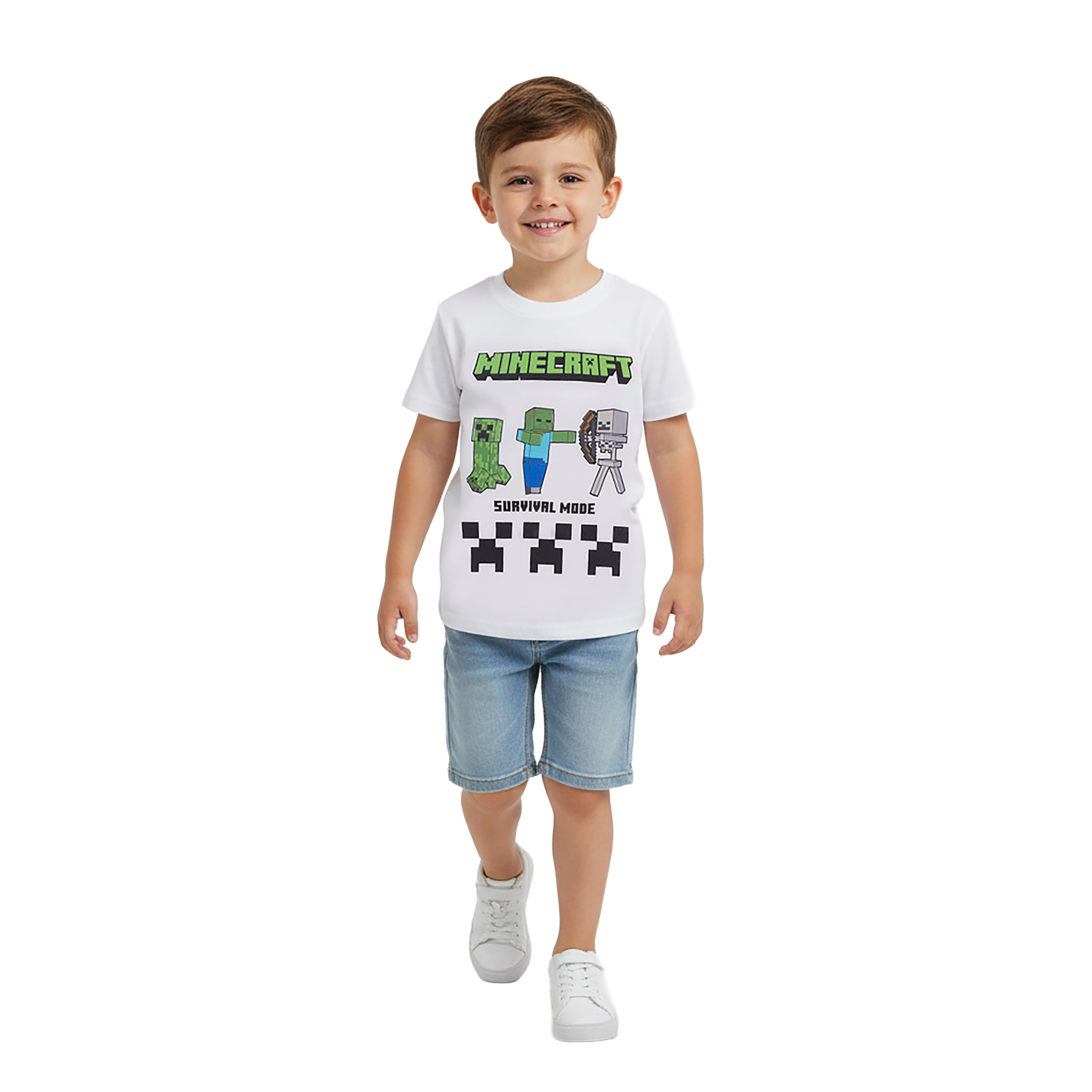 Minecraft Graphic Cotton Short Sleeves T-Shirt-boys-clothing-tshirtsandpolos-image-2