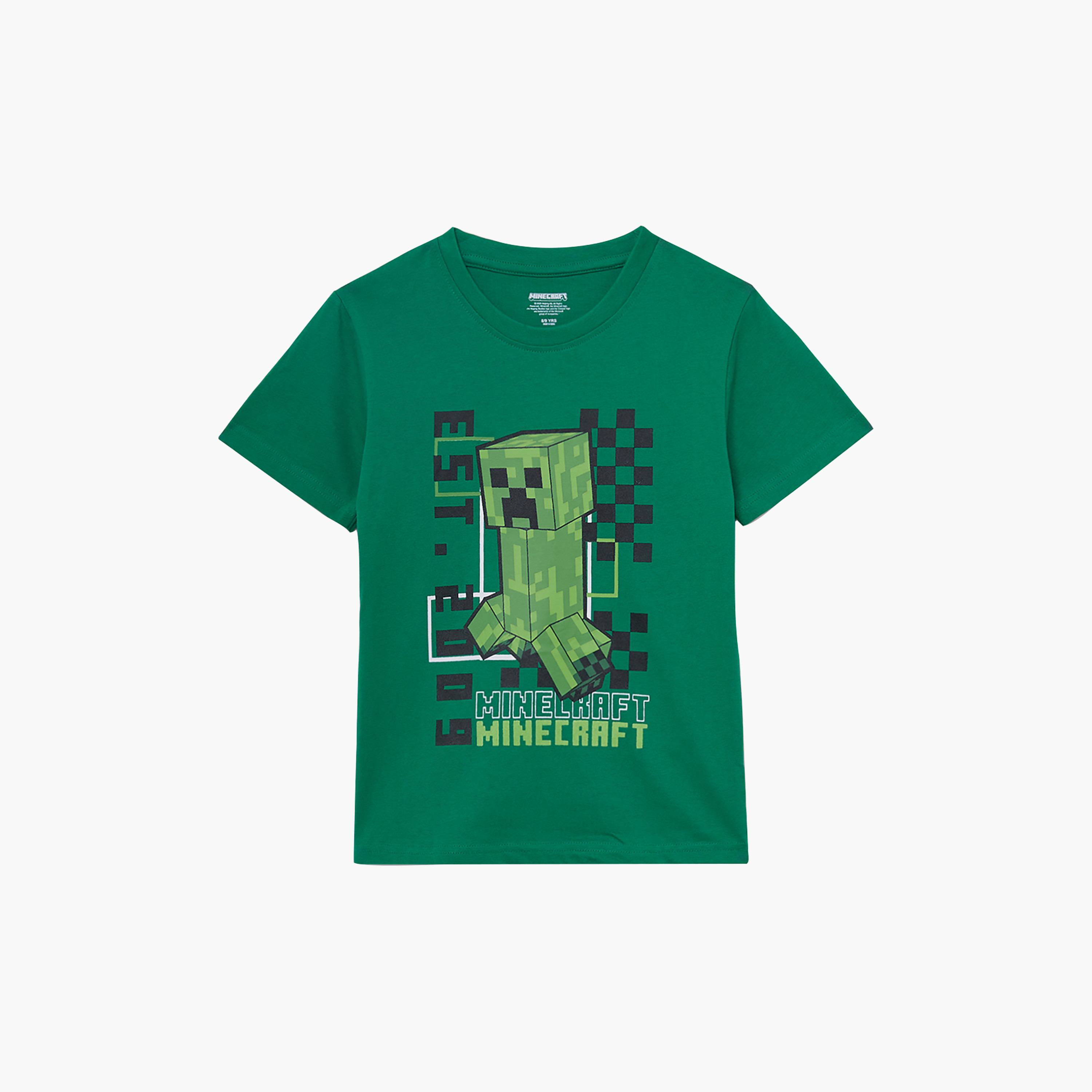 Minecraft Graphic Cotton Short Sleeves T-Shirt-boys-clothing-tshirtsandpolos-image-1
