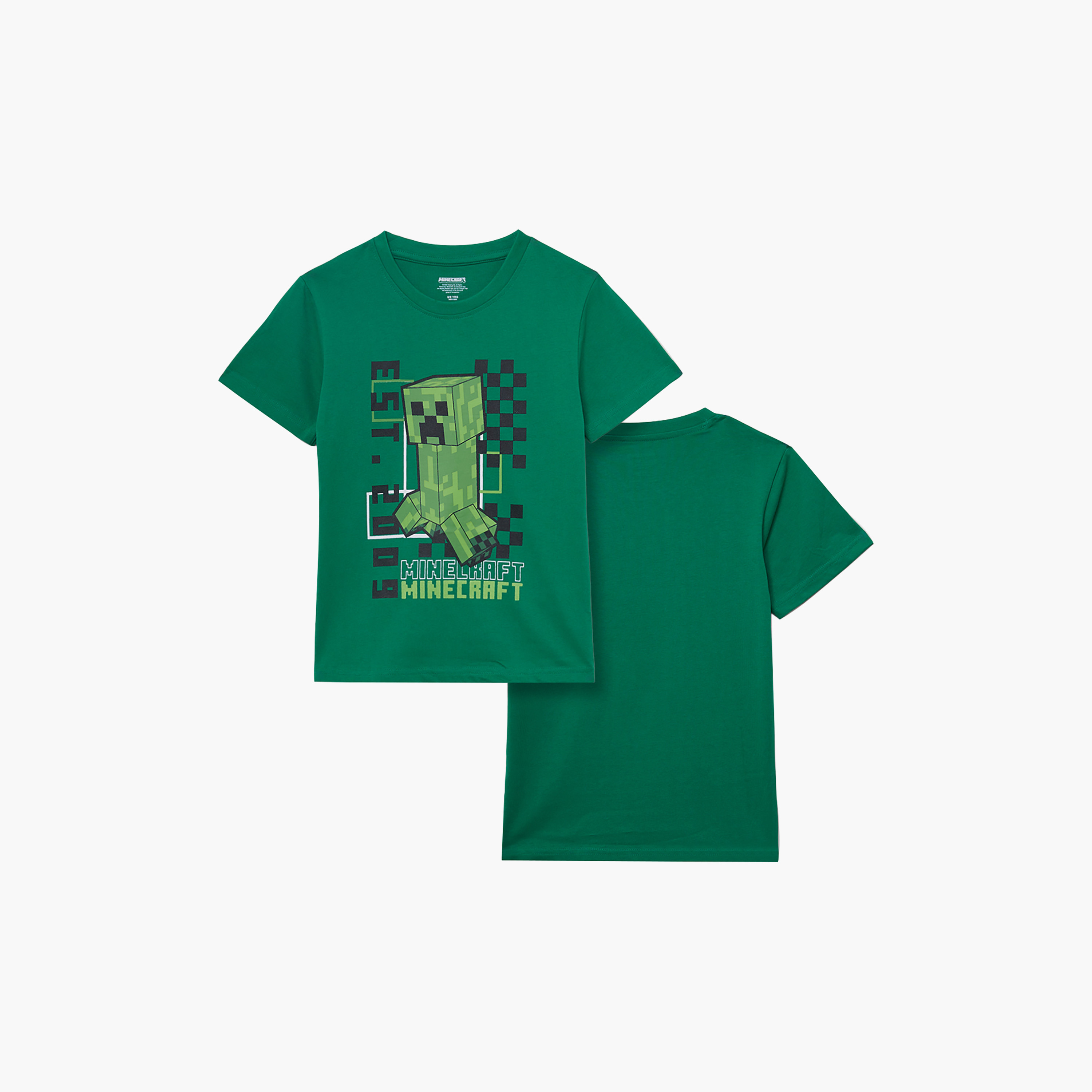 Minecraft Graphic Cotton Short Sleeves T-Shirt-boys-clothing-tshirtsandpolos-image-3