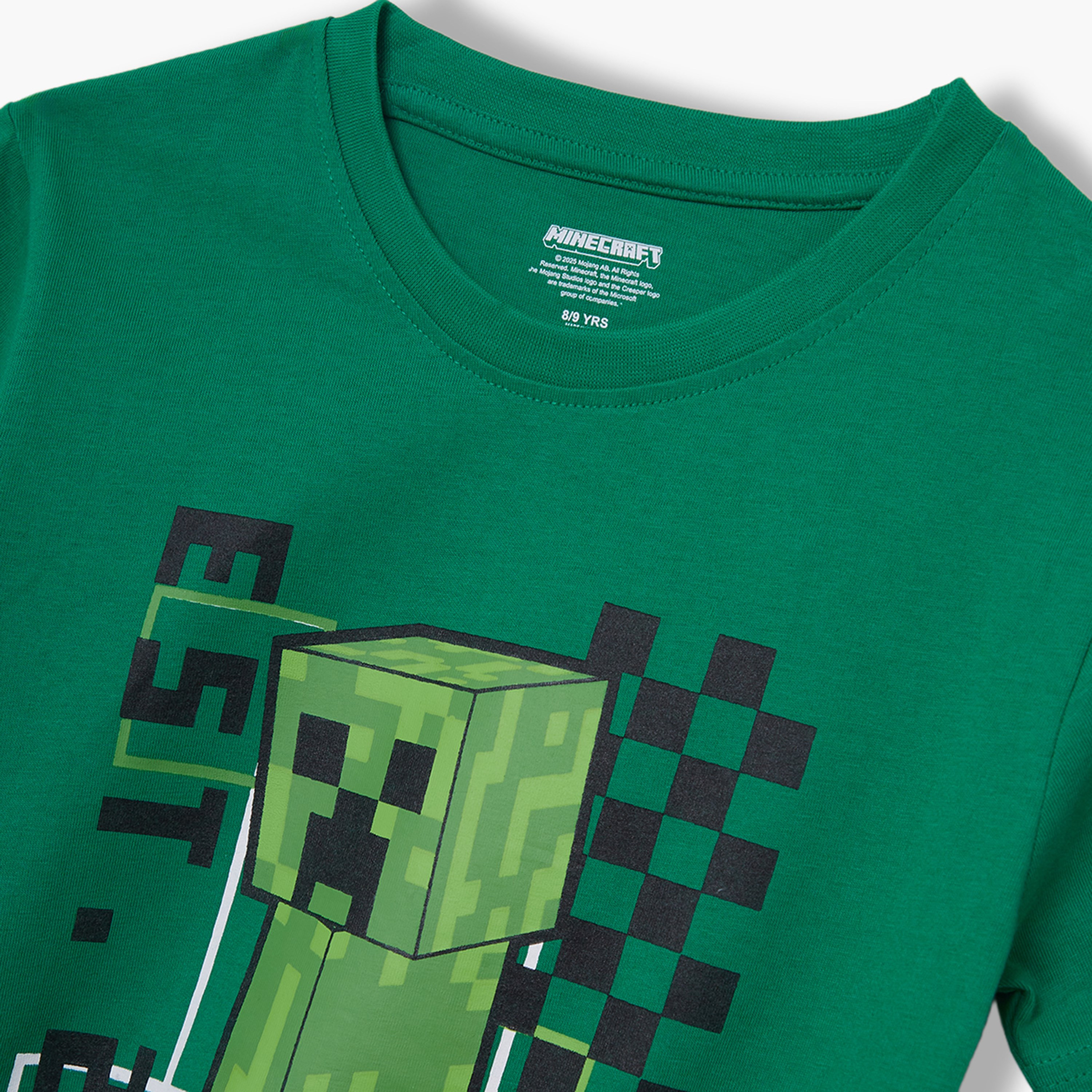 Minecraft Graphic Cotton Short Sleeves T-Shirt-boys-clothing-tshirtsandpolos-image-5