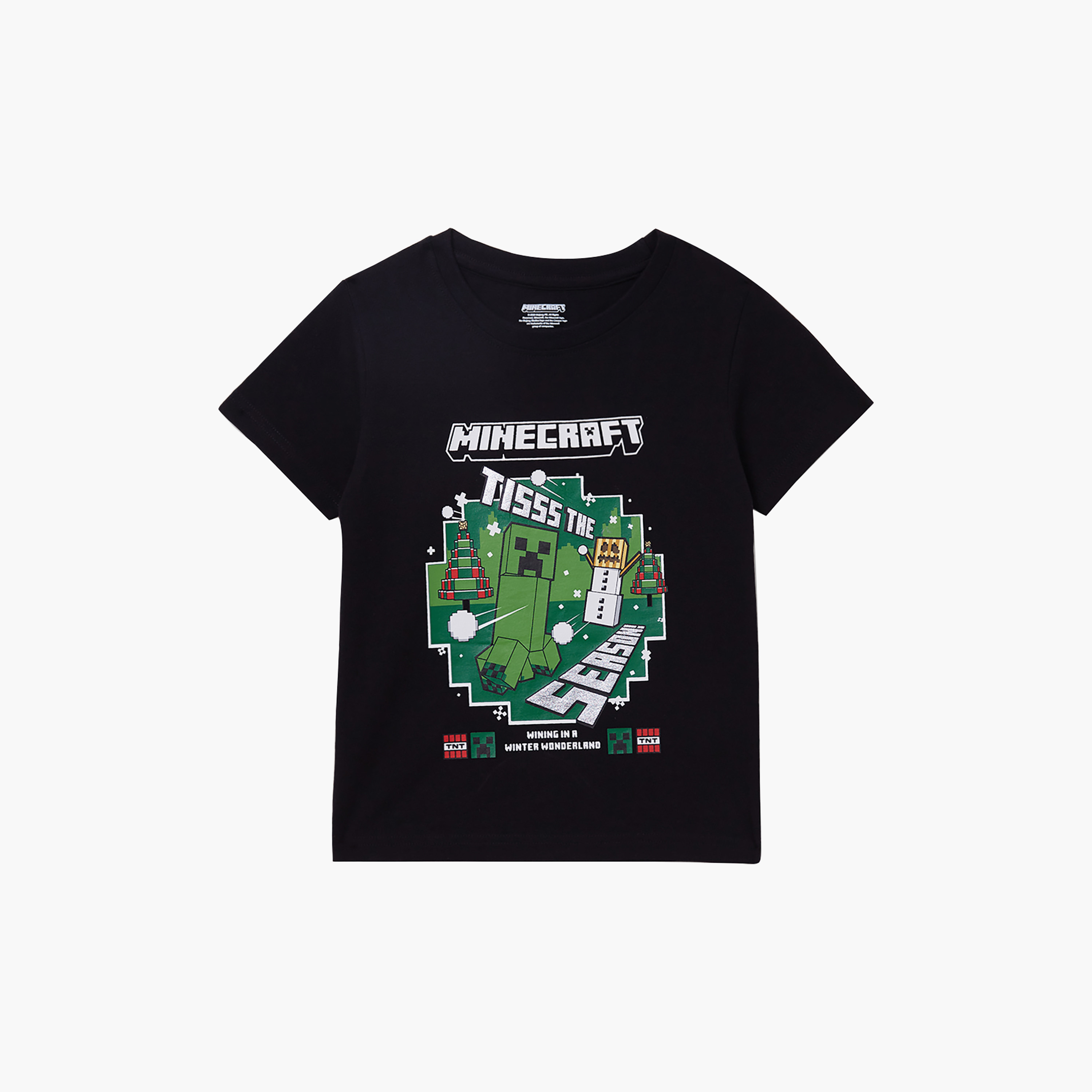 تيشرت قطني بأكمام قصيرة مع رسومات من ماينكرافت-boys-clothing-tshirtsandpolos-image-1