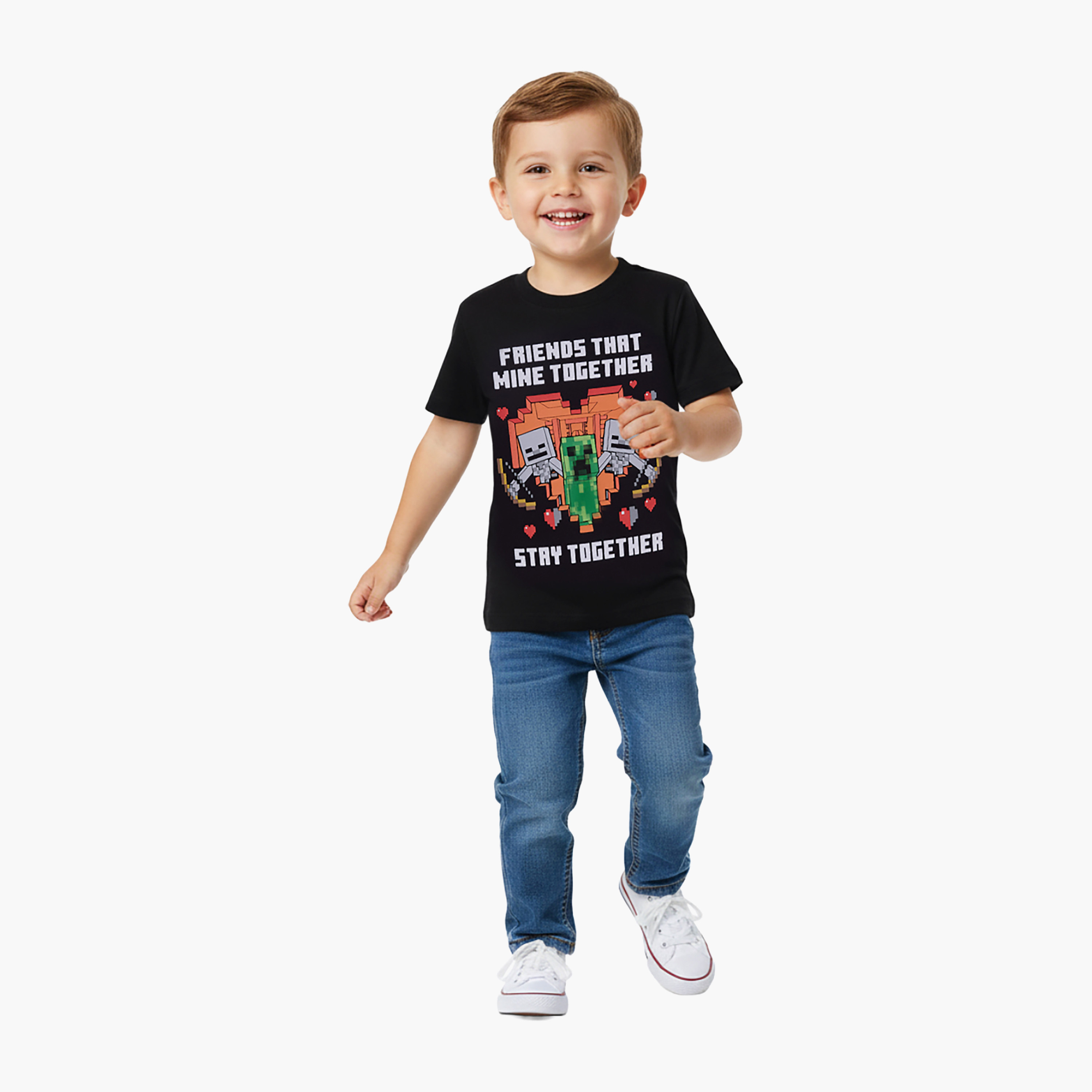 Minecraft Graphic Cotton Short Sleeves T-Shirt-boys-clothing-tshirtsandpolos-image-2