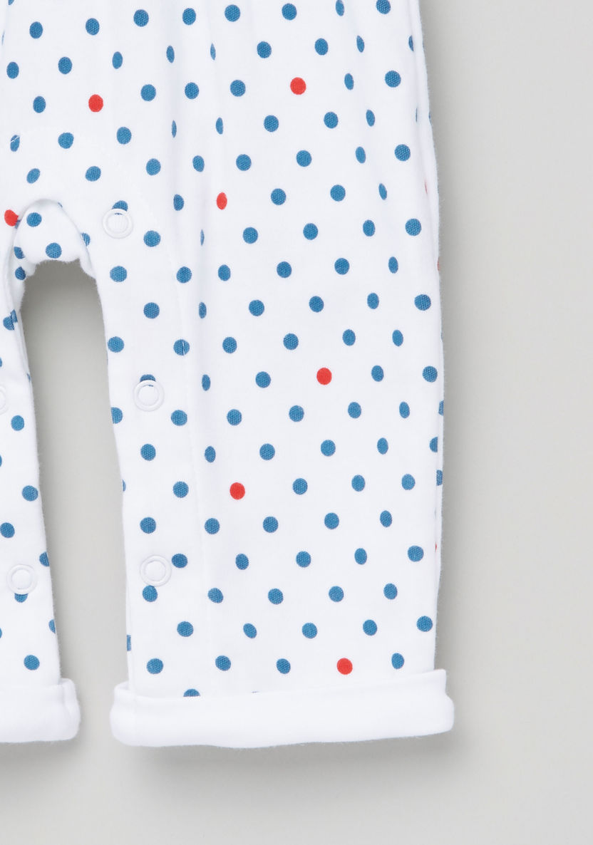 Juniors Dot Printed Short Sleeves Sleepsuit-Sleepsuits-image-3