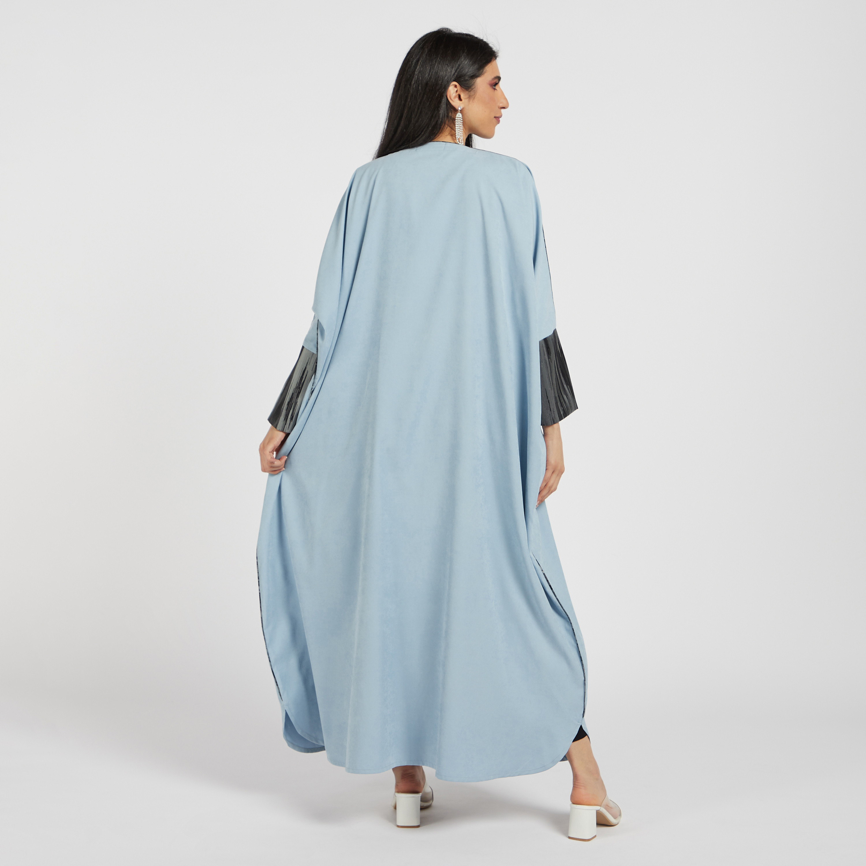 عباية بارزة الملمس مفتوحة من الأمام بأكمام طويلة من مويستريت-women-arabicclothing-abayas-image-4