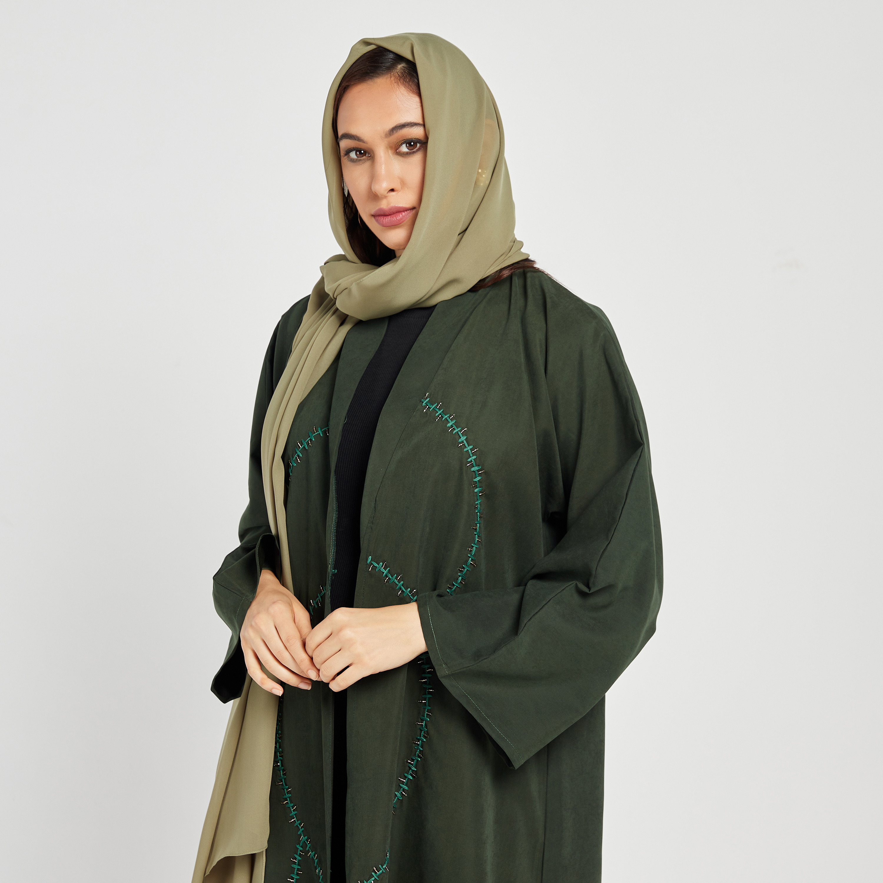 MOiSTREET Embroidered Open Front Abaya-women-arabicclothing-abayas-image-2